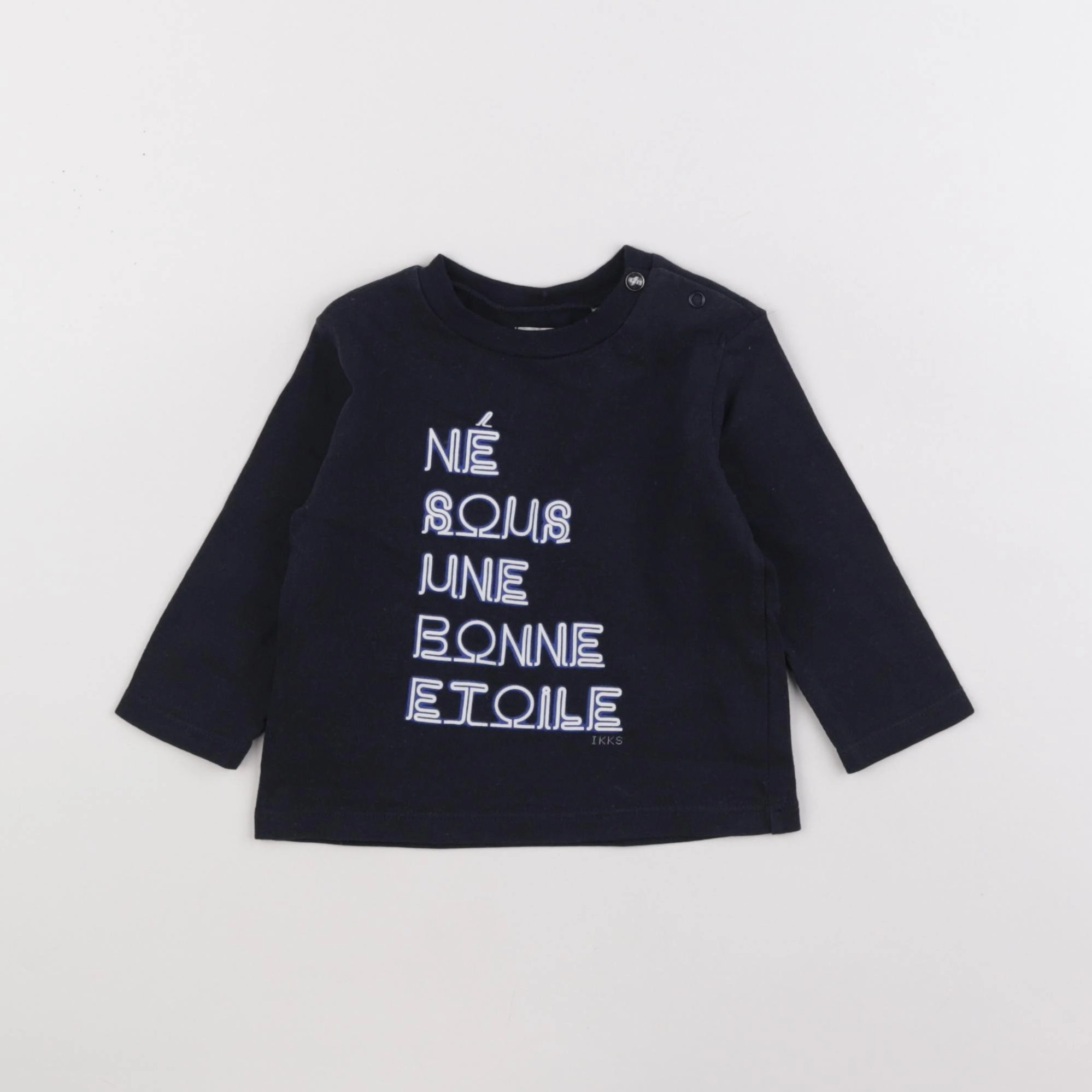 IKKS - tee-shirt bleu - 6 mois