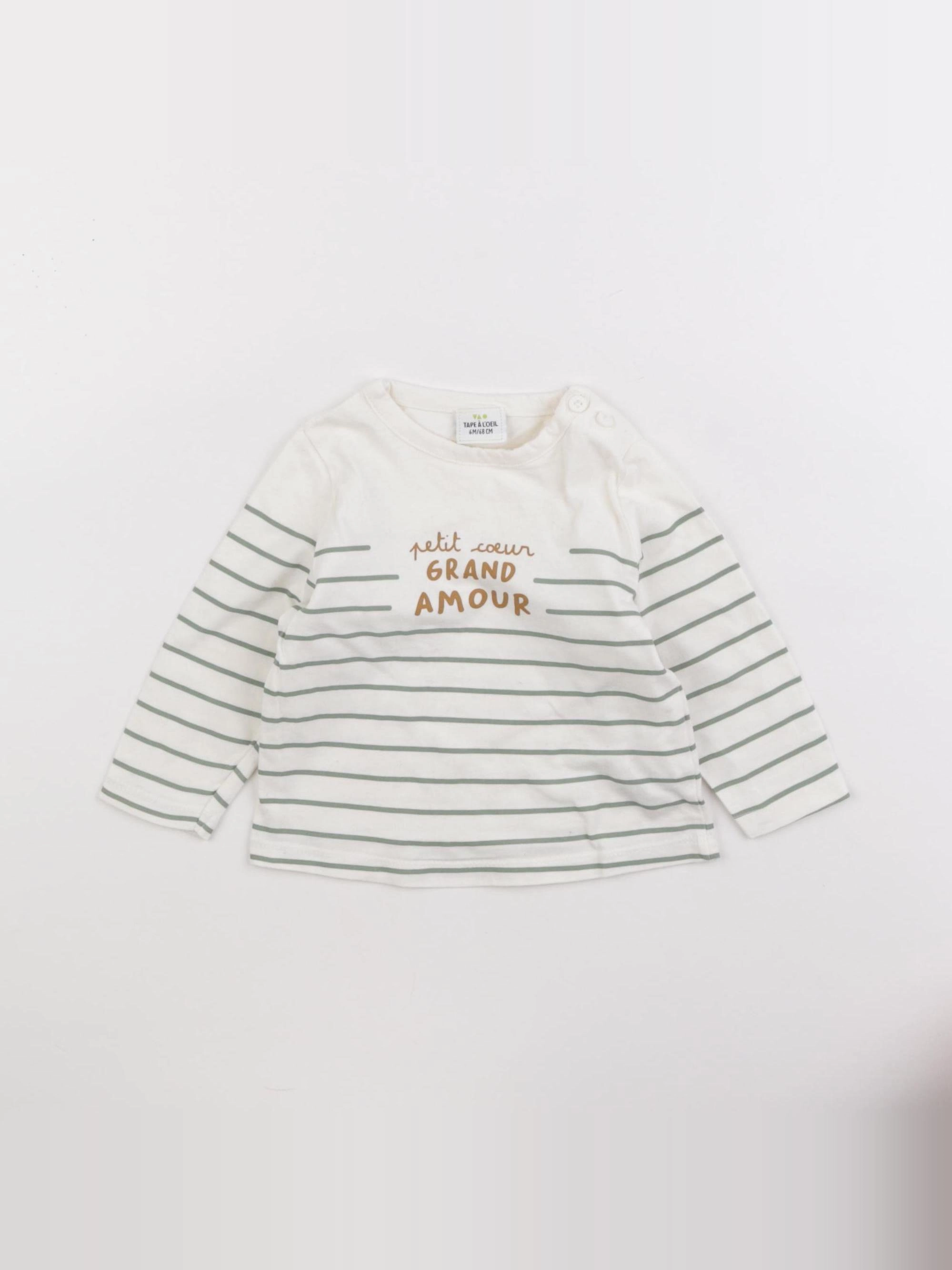 Tape à l'oeil - tee-shirt beige - 6 mois
