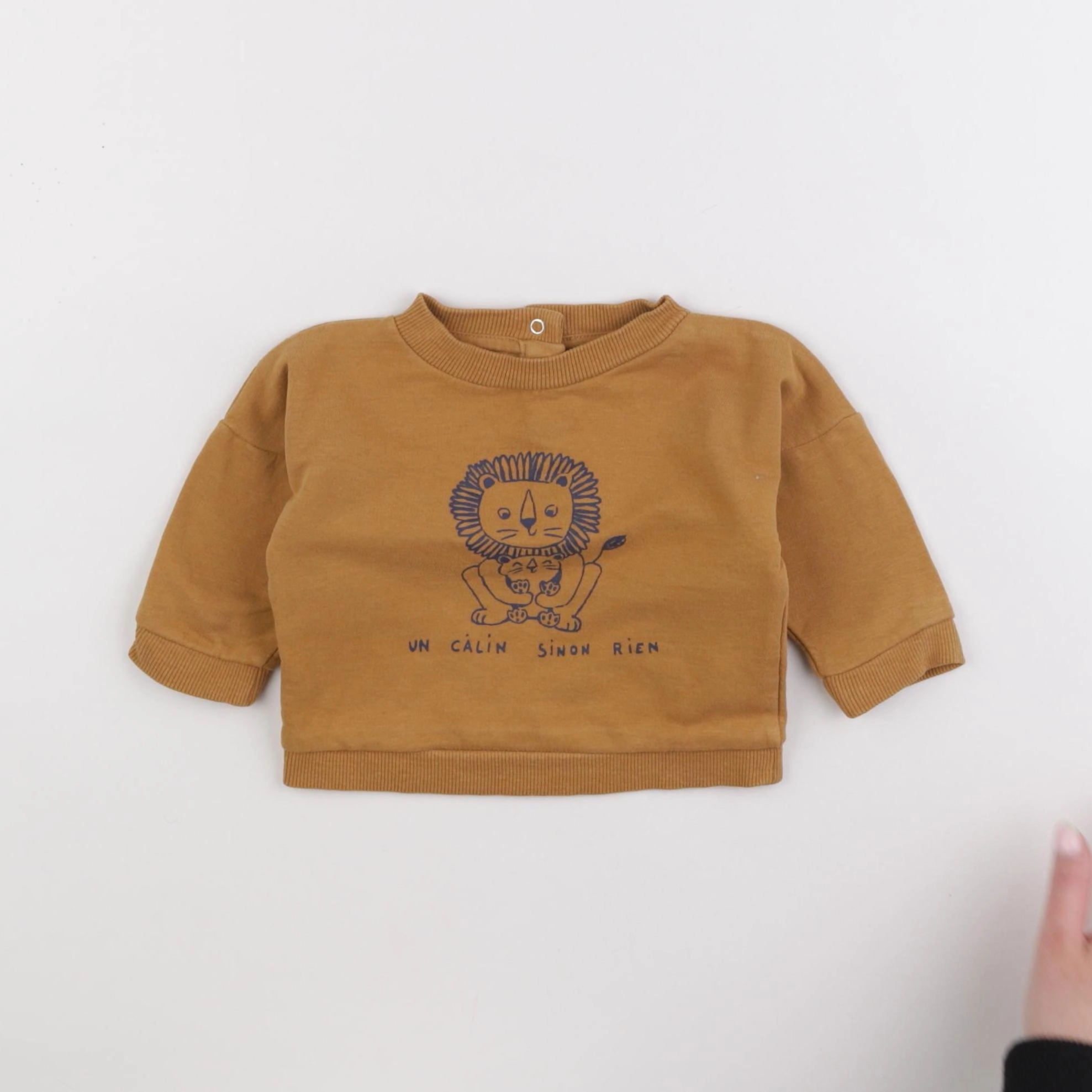 Vertbaudet - sweat marron - 3 mois