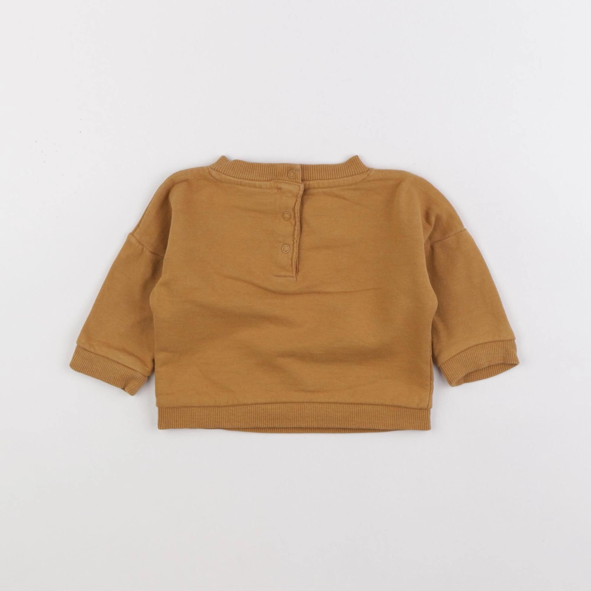 Vertbaudet - sweat marron - 3 mois