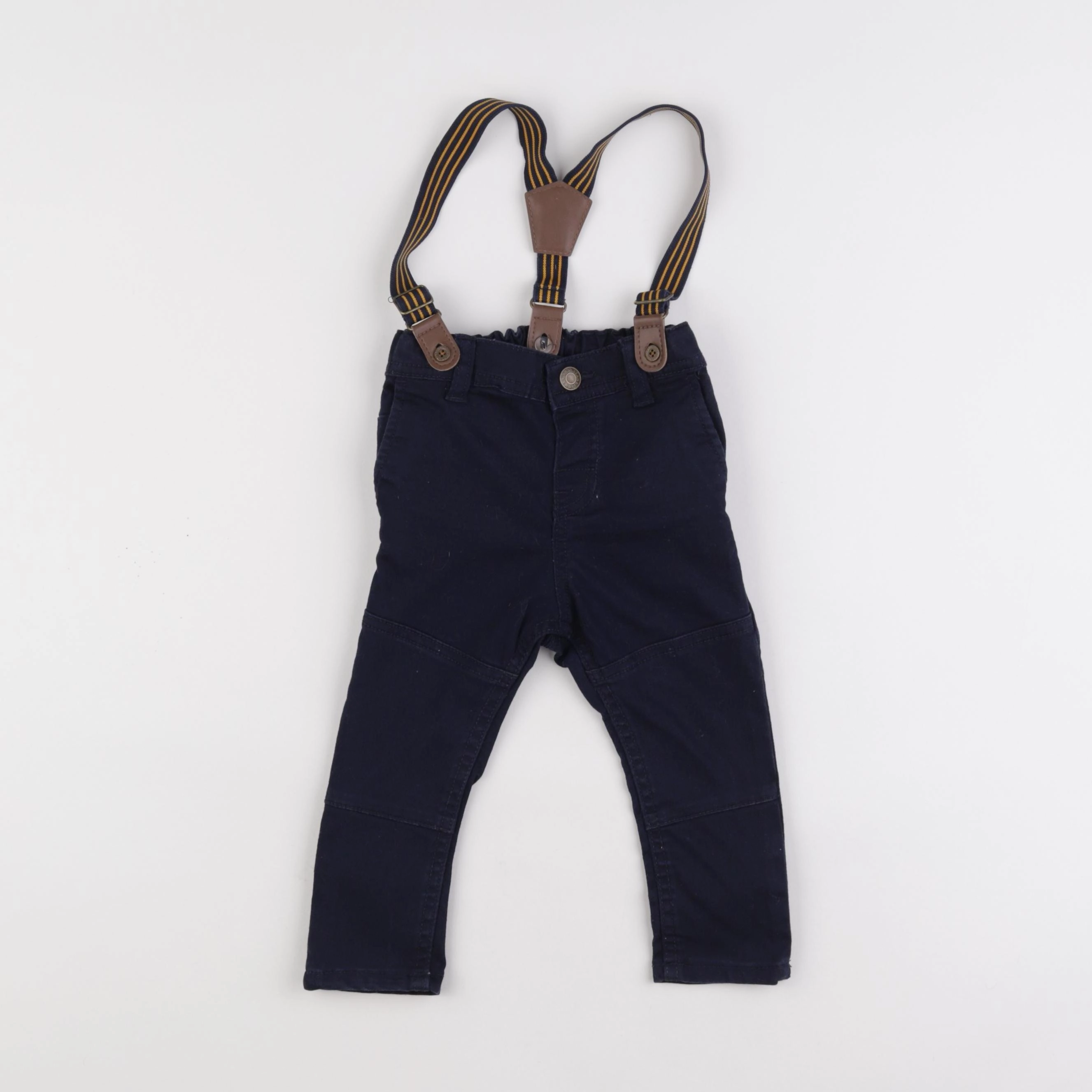 H&M - pantalon bleu - 9/12 mois