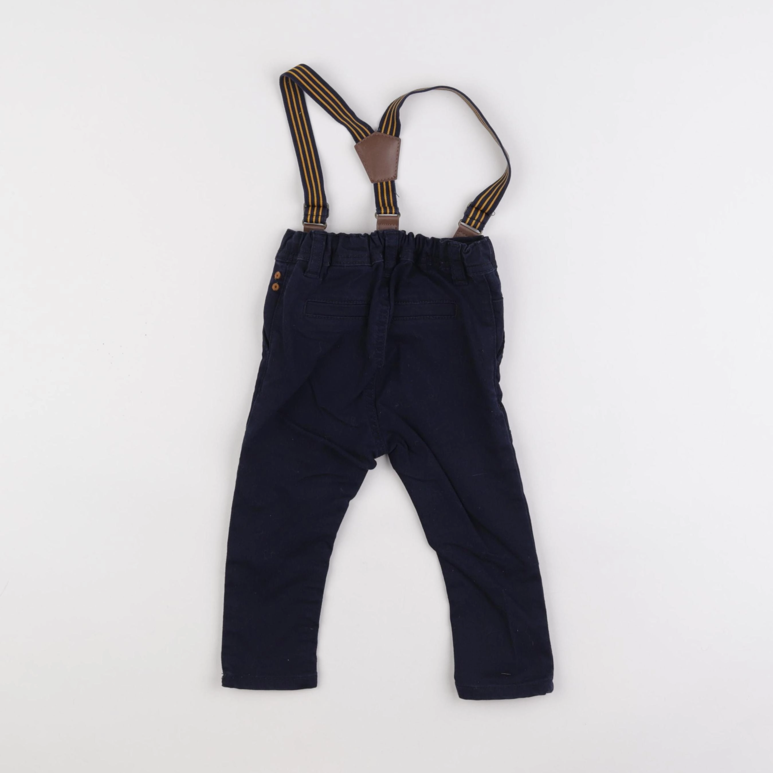 H&M - pantalon bleu - 9/12 mois