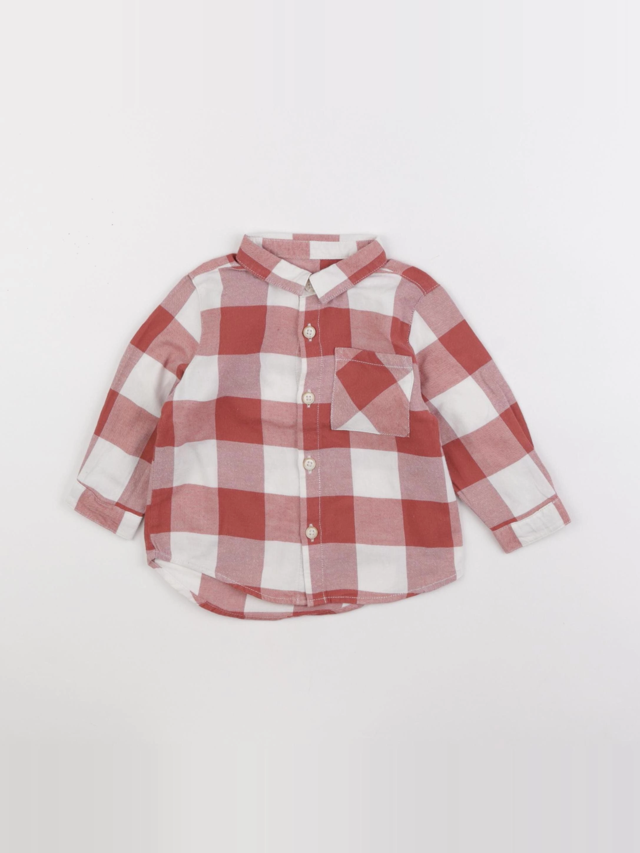Zara - chemise rouge - 6/9 mois