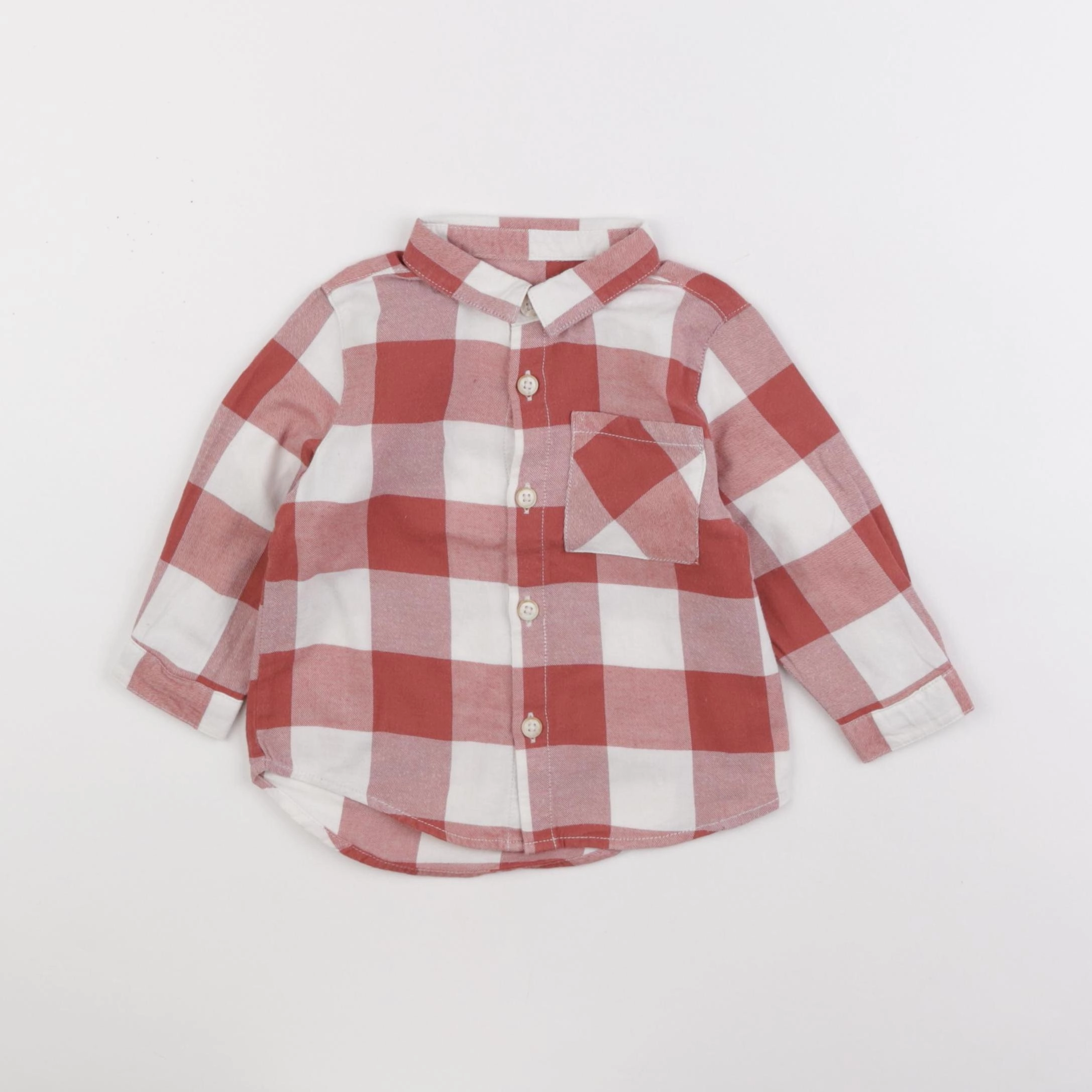 Zara - chemise rouge - 6/9 mois