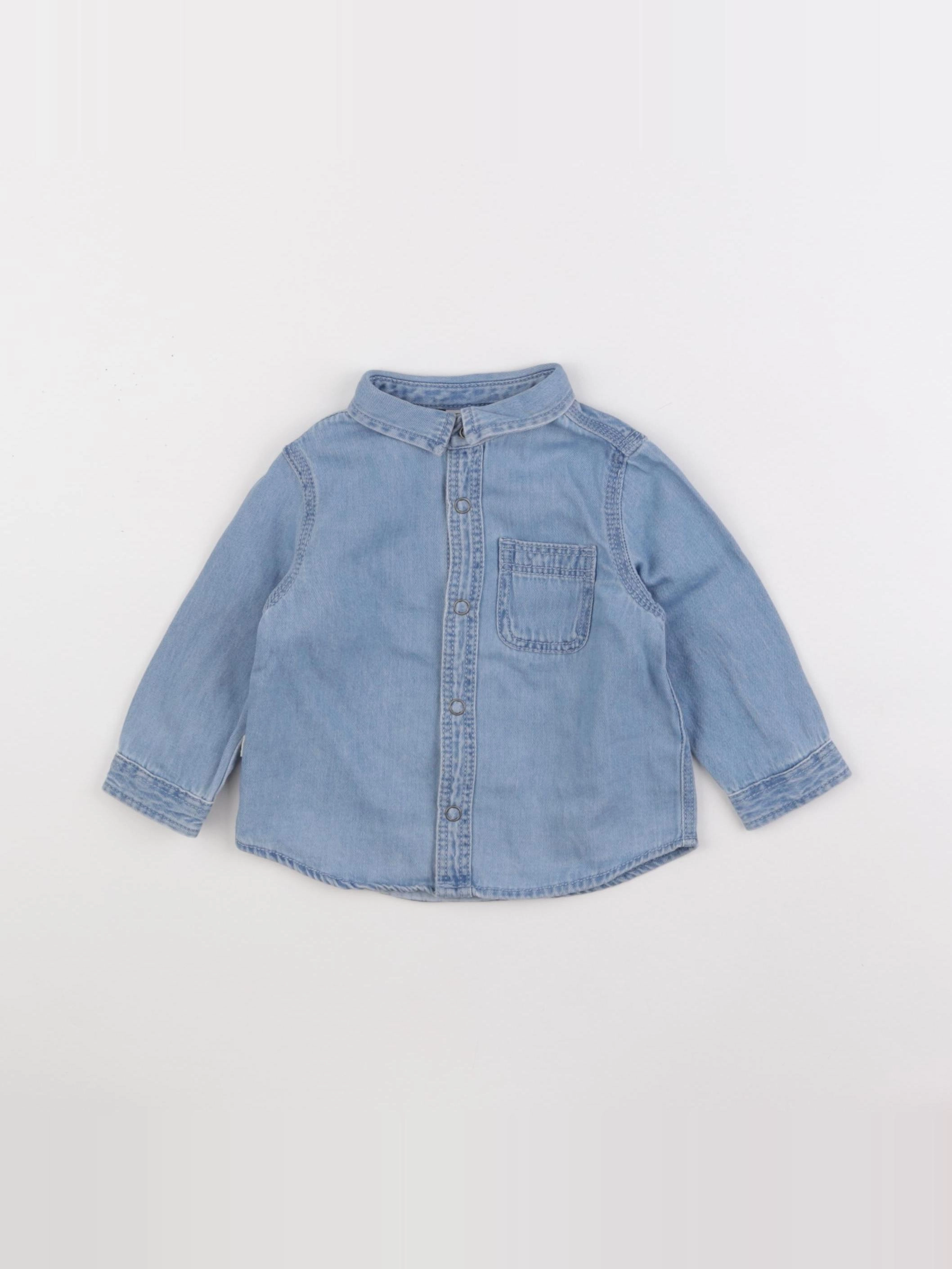 Zara - chemise bleu - 3/6 mois