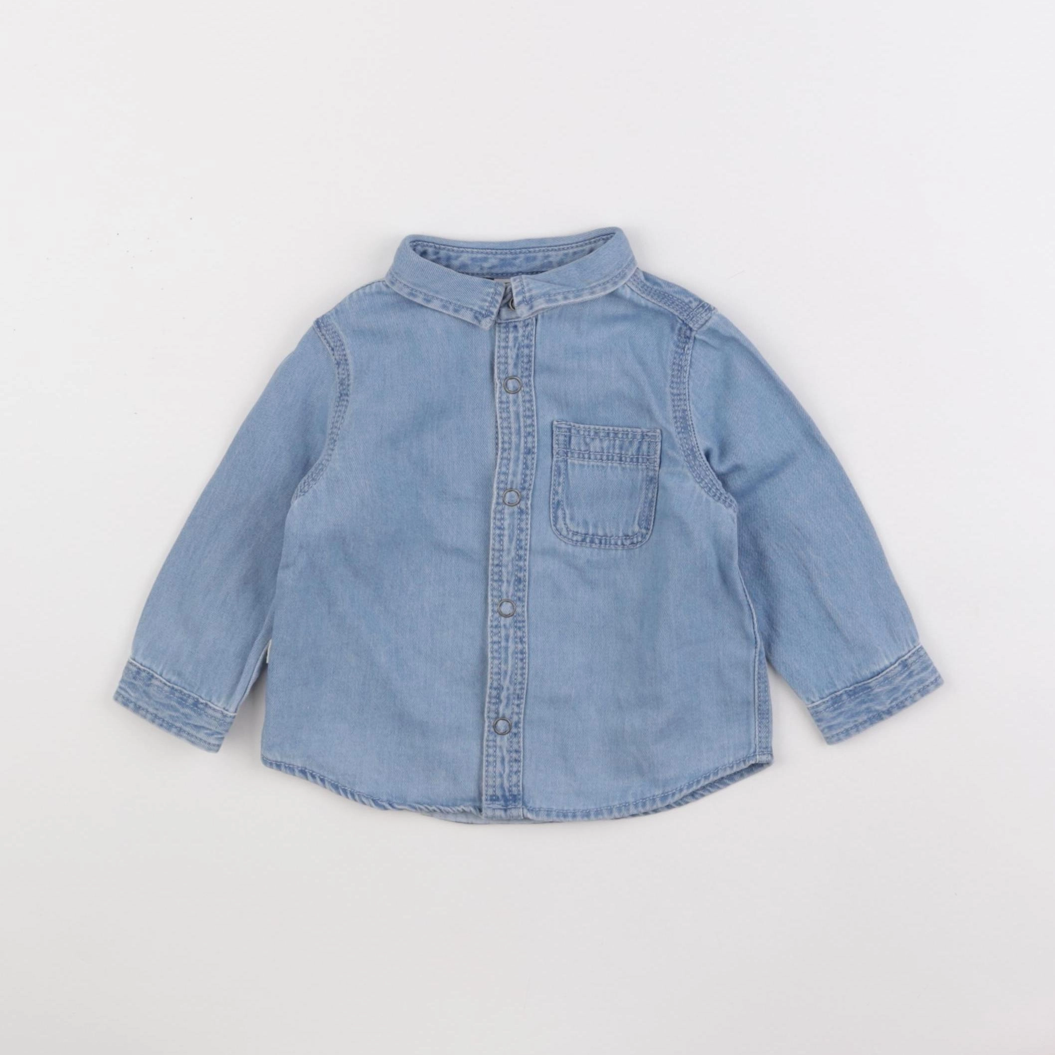 Zara - chemise bleu - 3/6 mois
