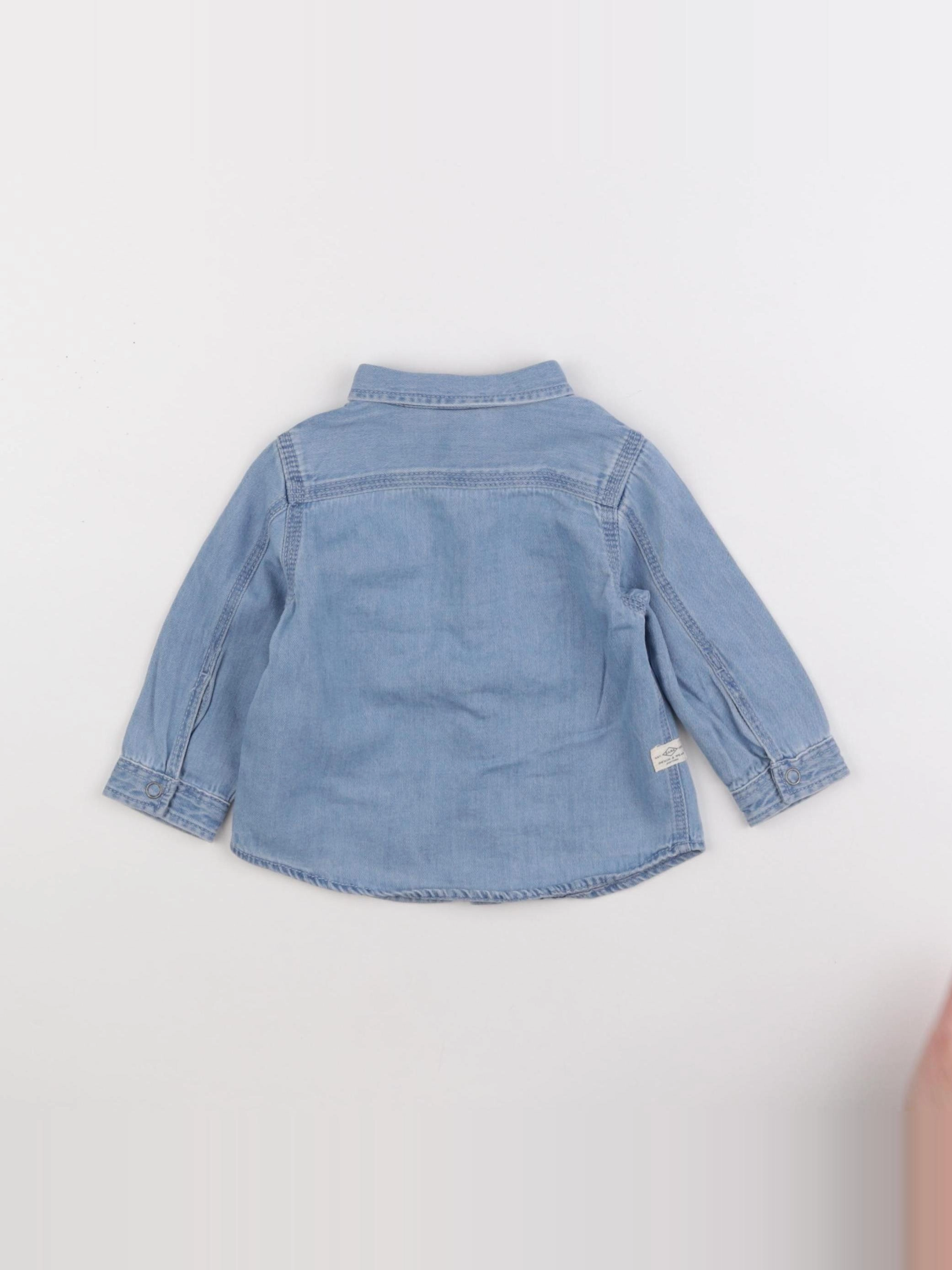 Zara - chemise bleu - 3/6 mois