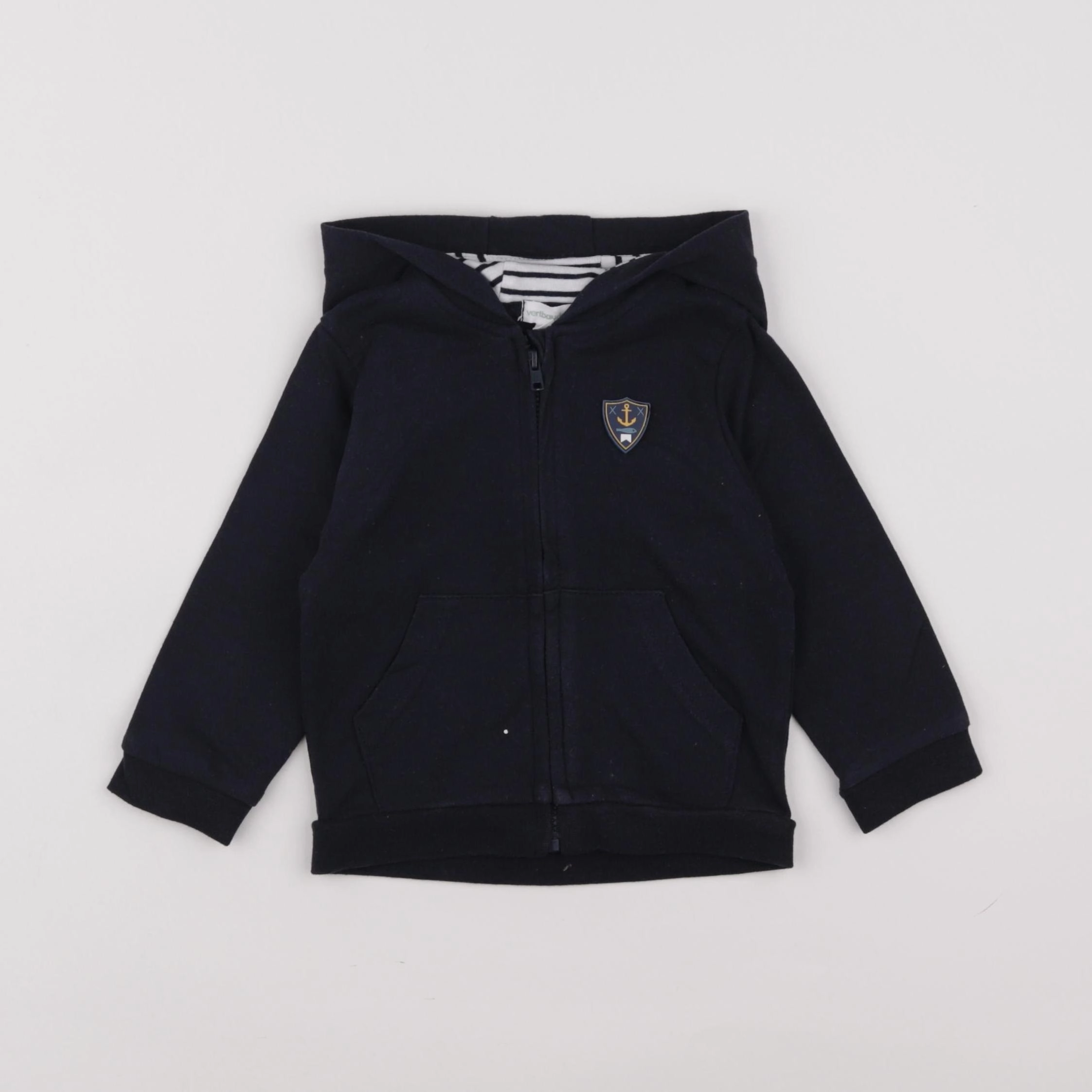 Vertbaudet - sweat bleu - 12 mois