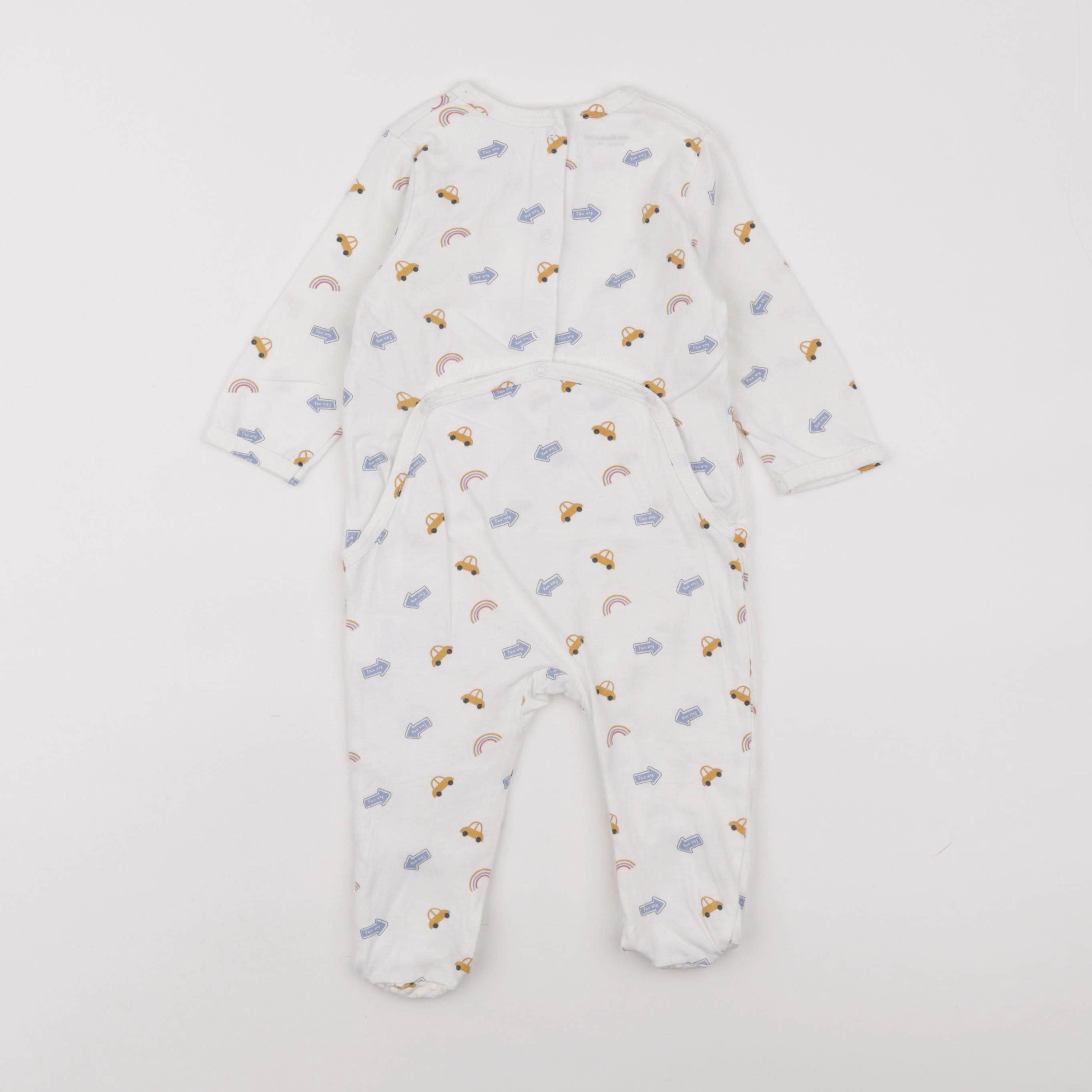 Vertbaudet - pyjama coton blanc - 9 mois