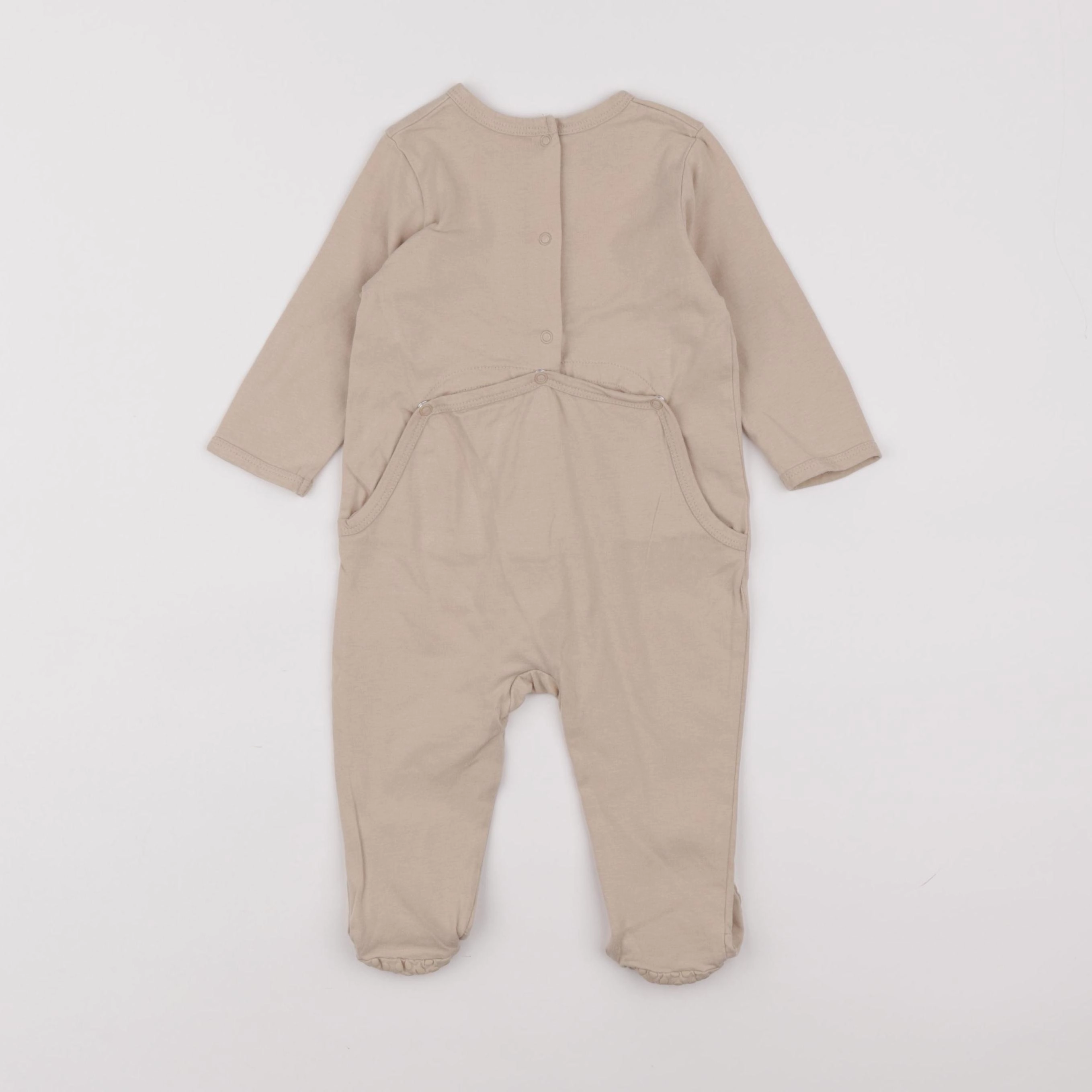 Vertbaudet - pyjama coton beige - 9 mois