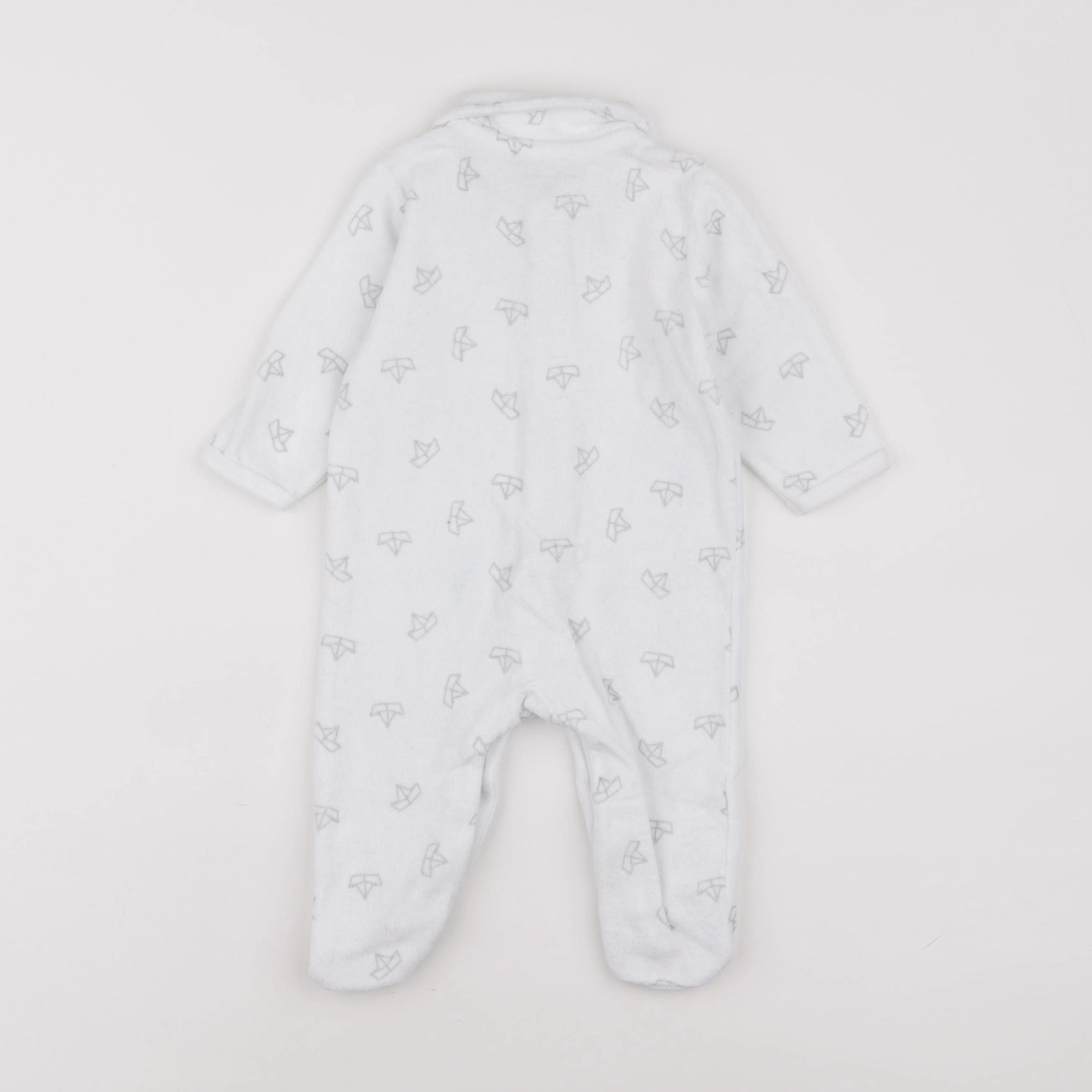 Vertbaudet - pyjama velours gris - 6 mois