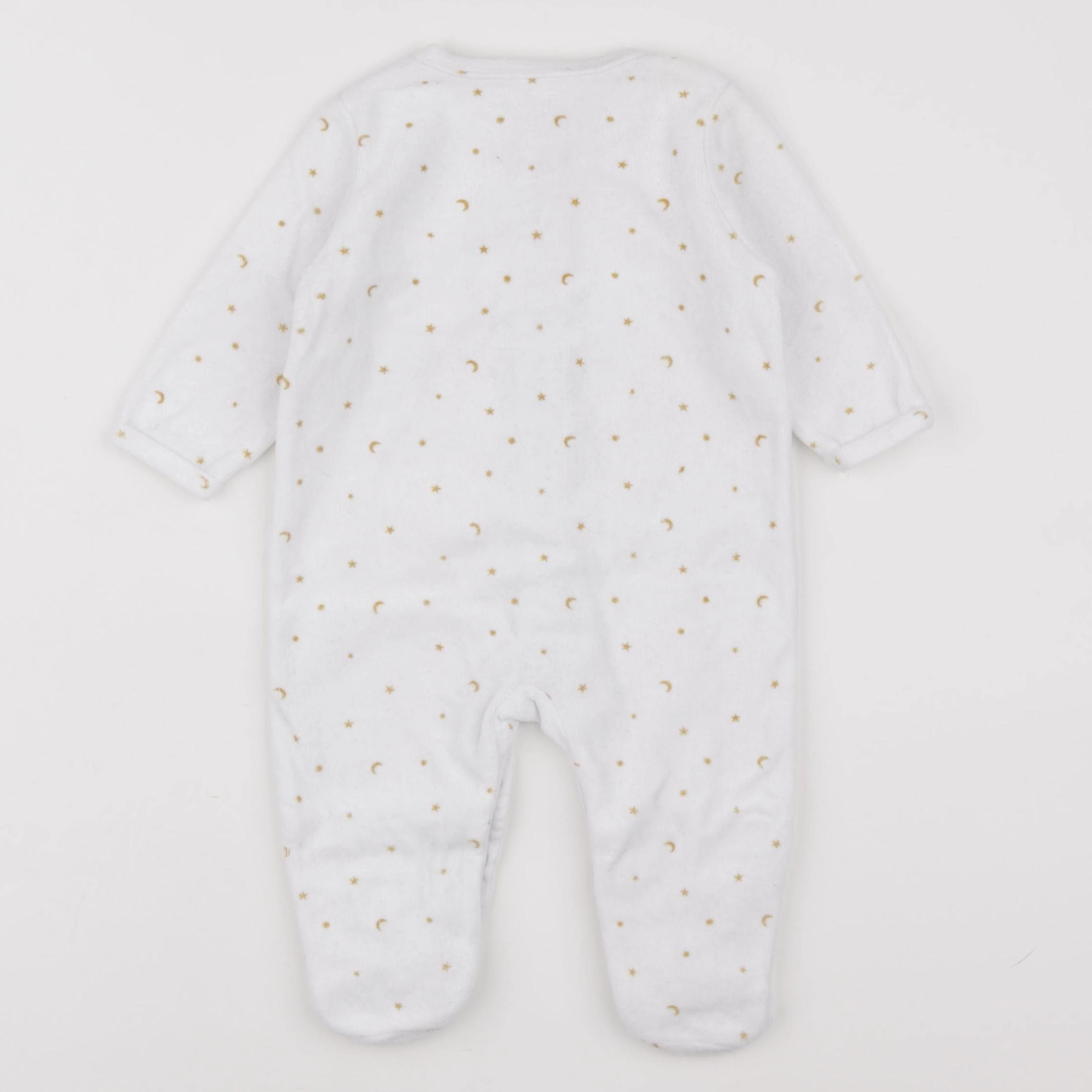 Vertbaudet - pyjama velours blanc - 6 mois