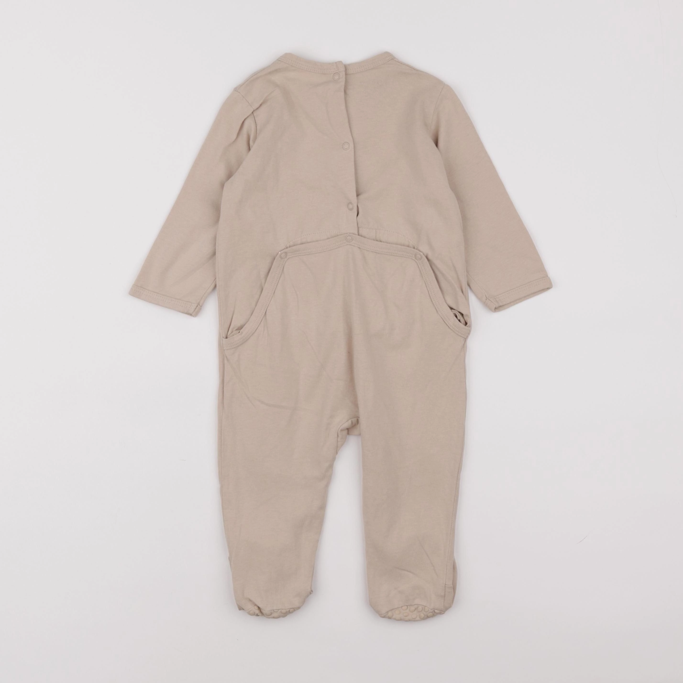 Vertbaudet - pyjama coton beige - 12 mois
