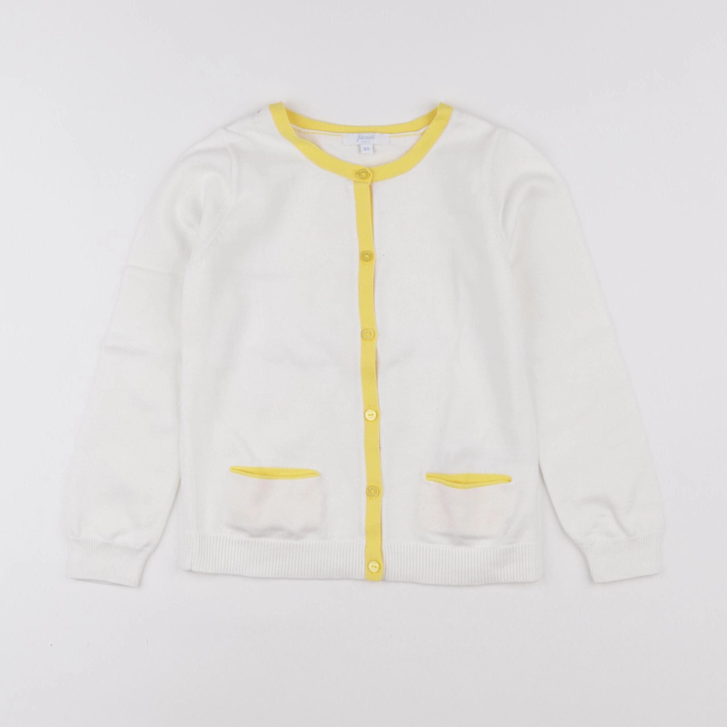 Jacadi - gilet blanc, jaune - 8 ans