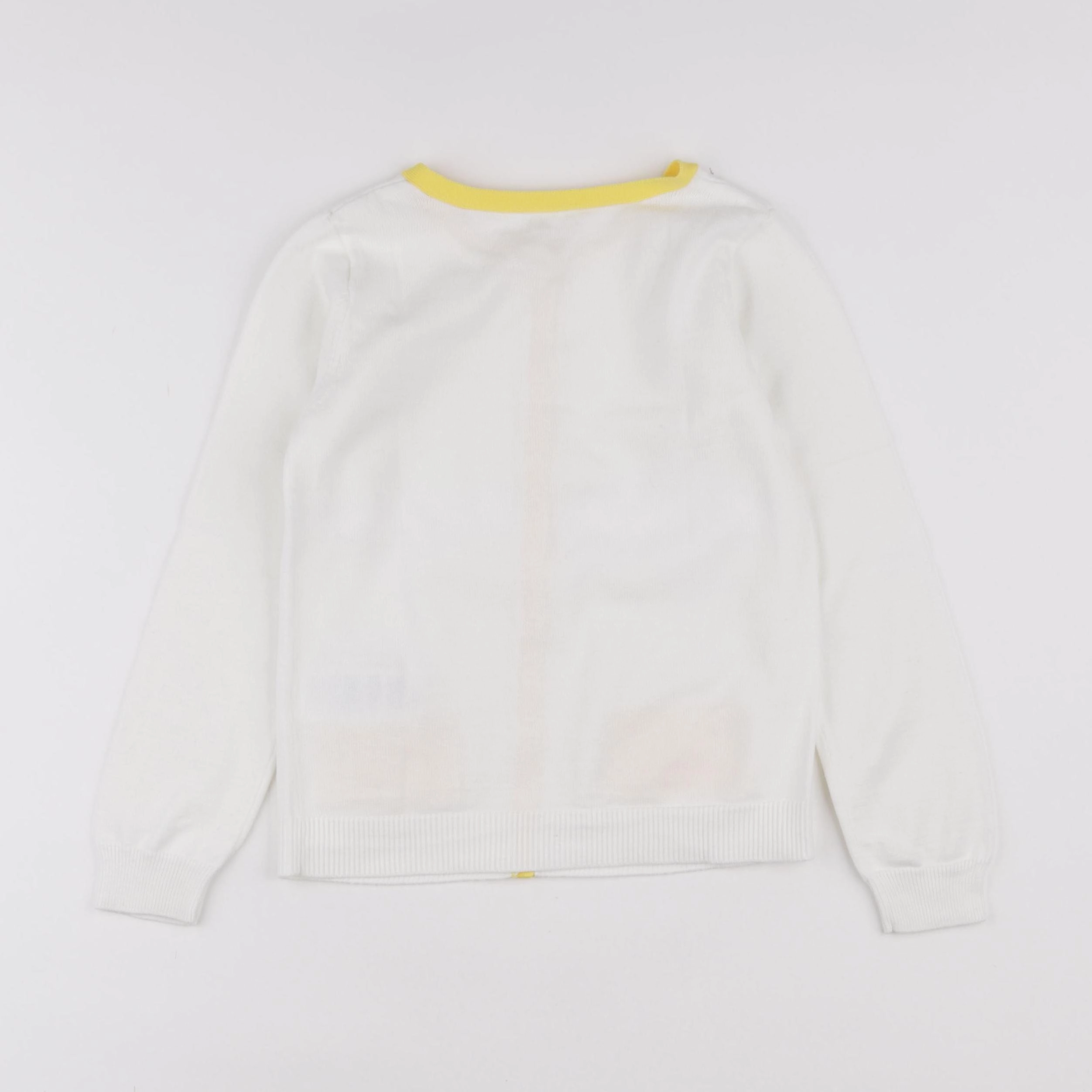 Jacadi - gilet blanc, jaune - 8 ans