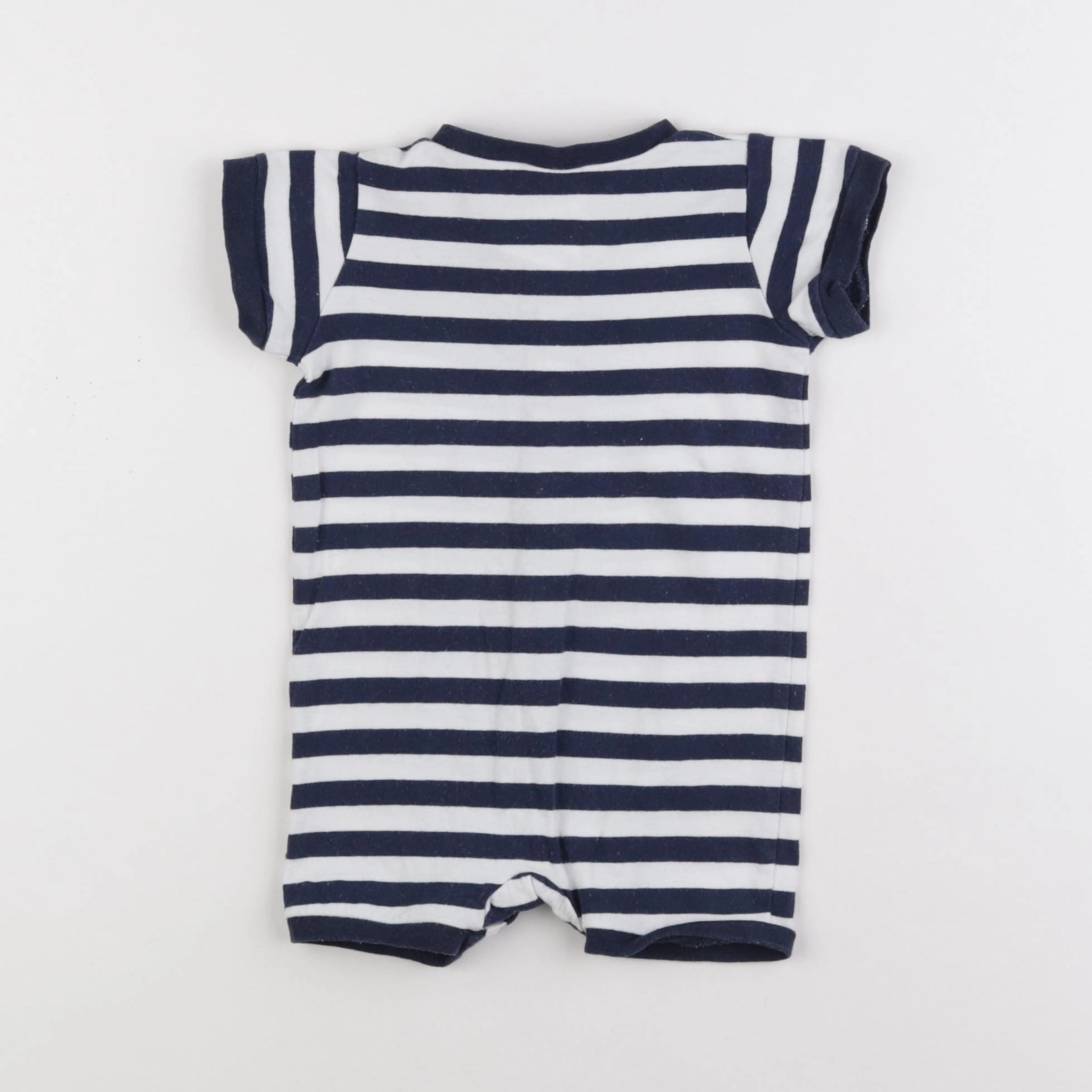 H&M - pyjama coton bleu, blanc - 2/4 ans