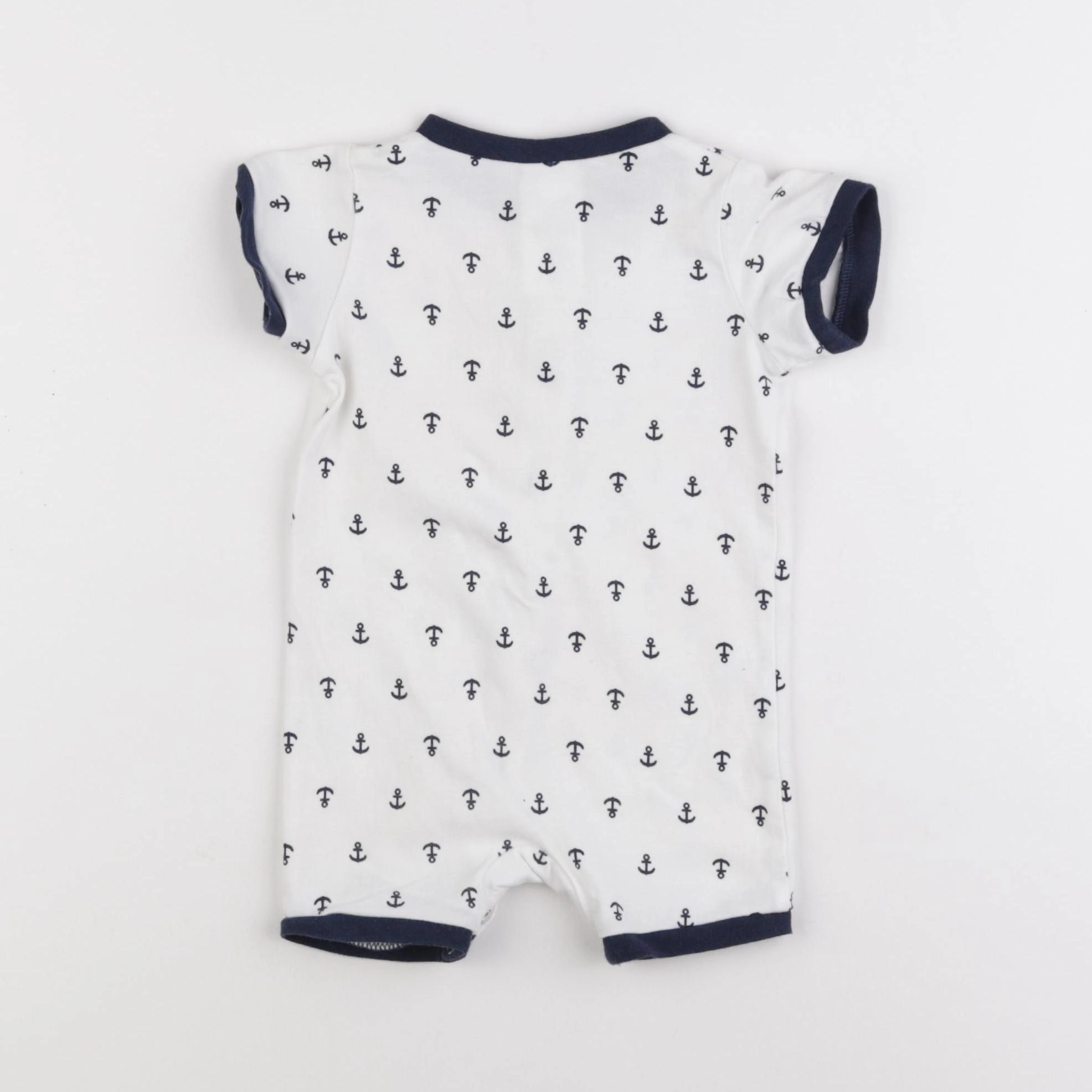H&M - pyjama coton blanc, bleu - 2/4 ans