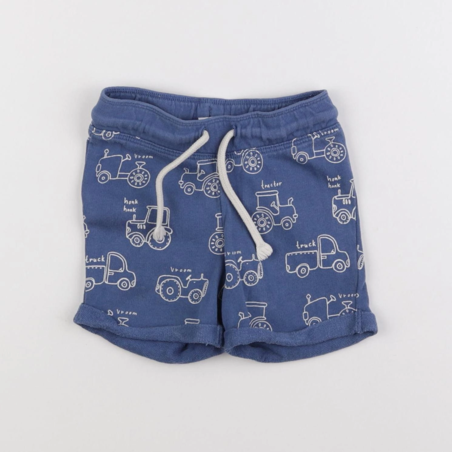 H&M - short bleu - 18/24 mois