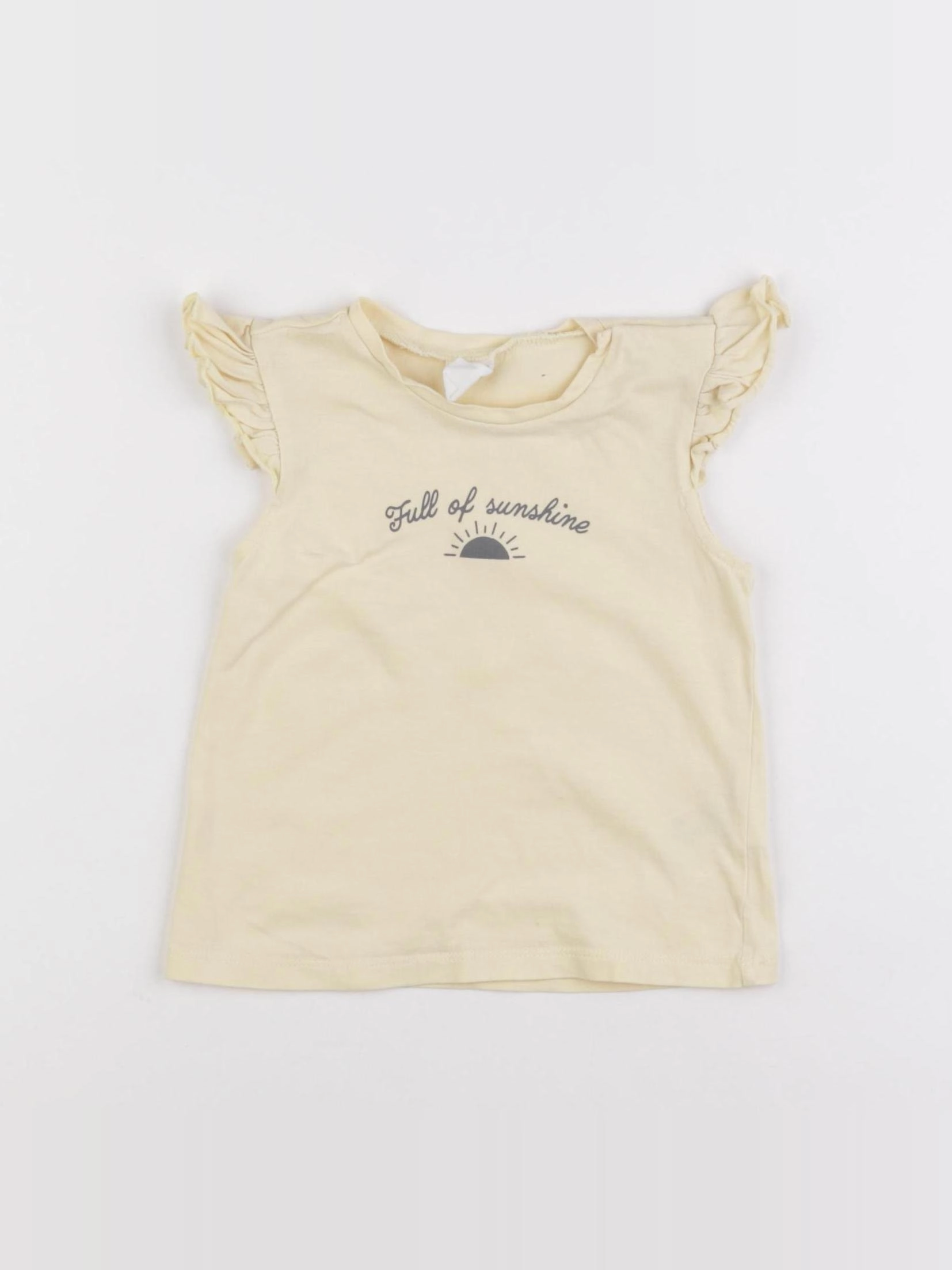 H&M - tee-shirt jaune - 9/12 mois