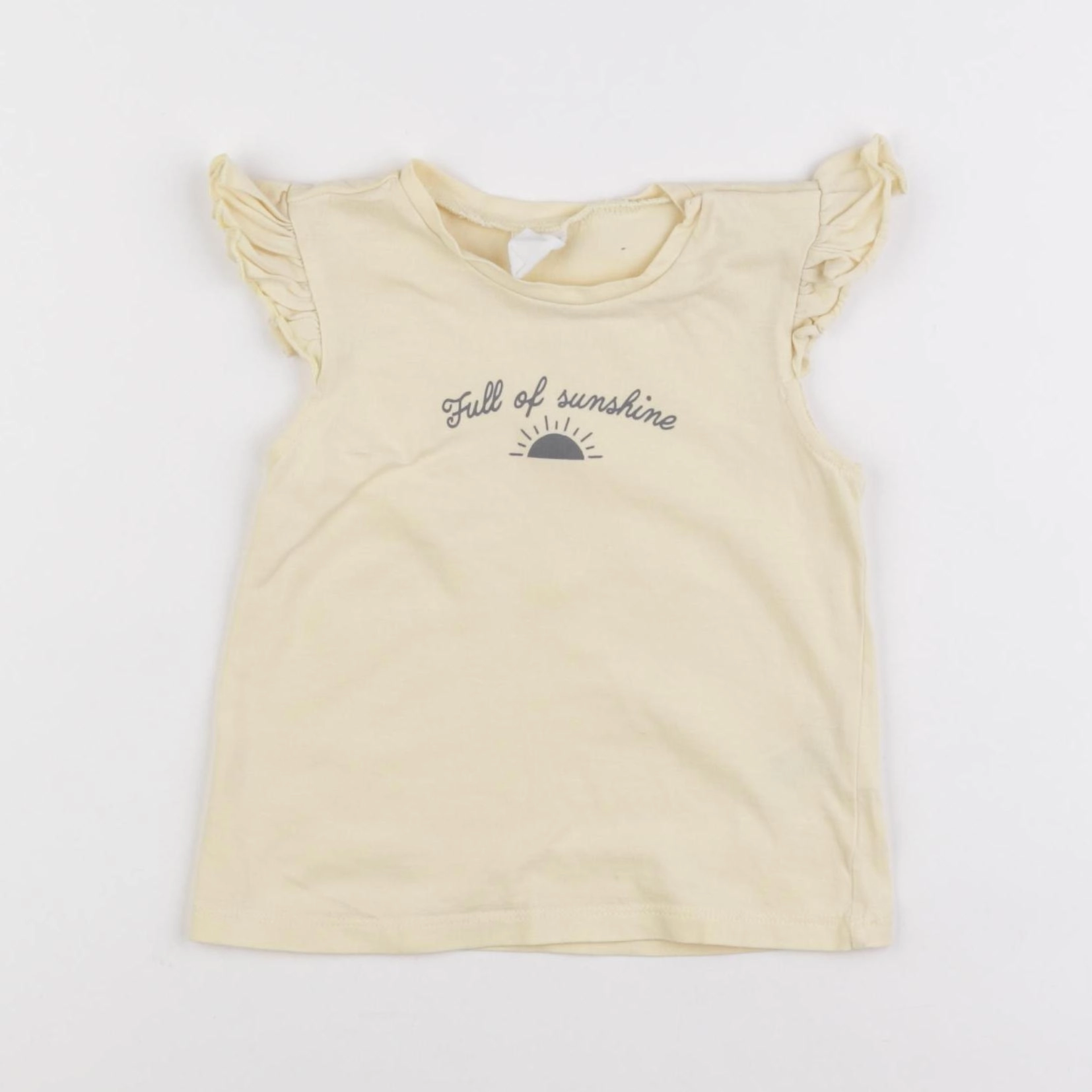 H&M - tee-shirt jaune - 9/12 mois