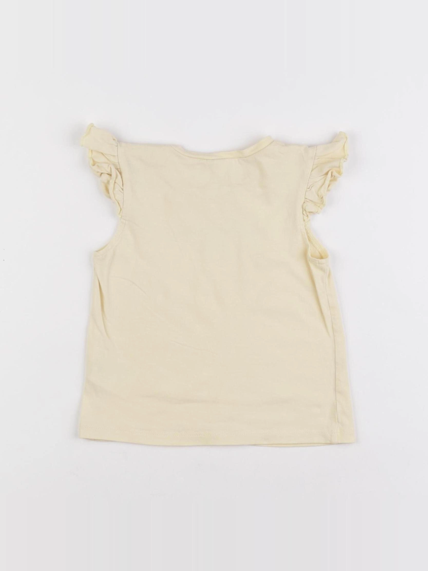 H&M - tee-shirt jaune - 9/12 mois