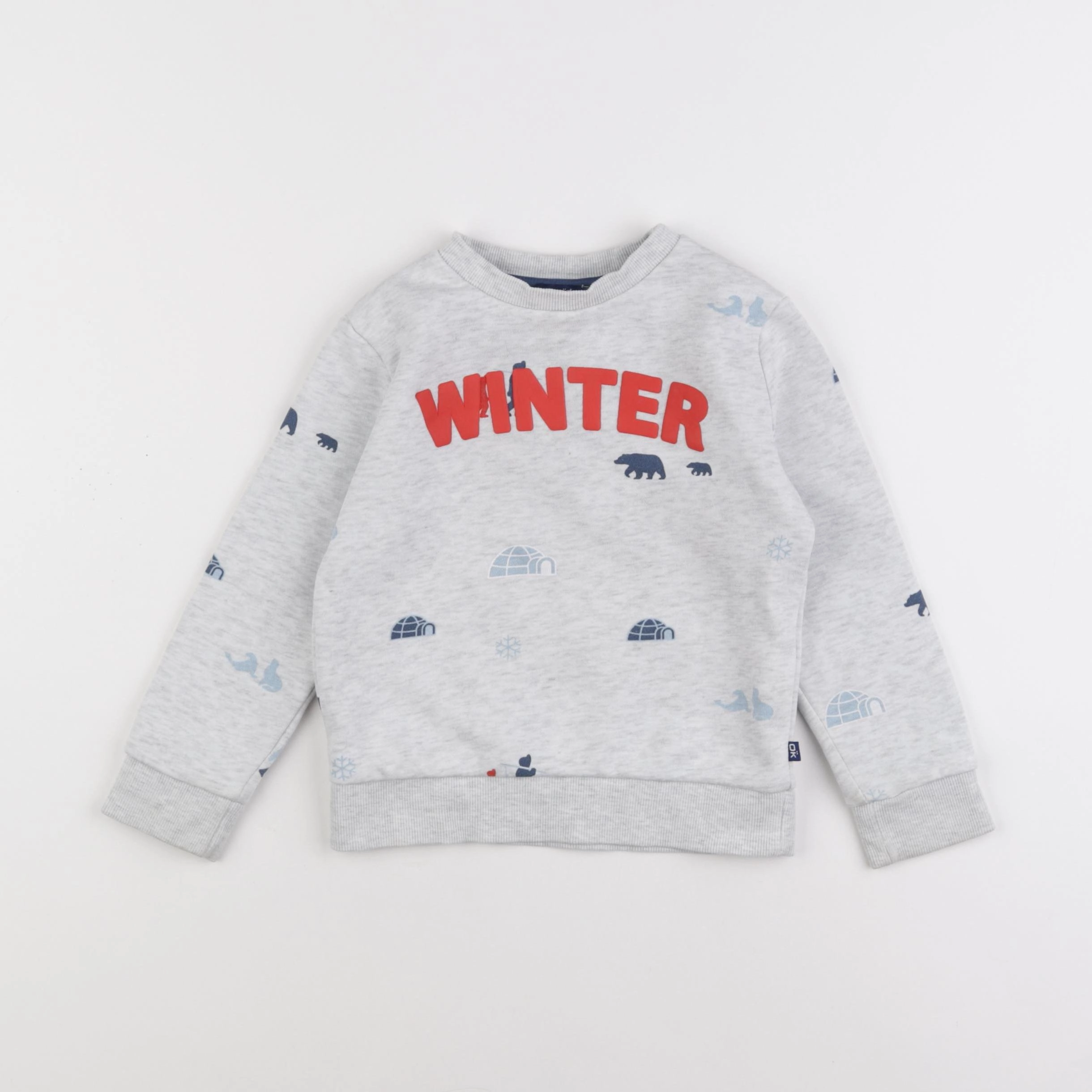 Okaidi - sweat gris - 3 ans