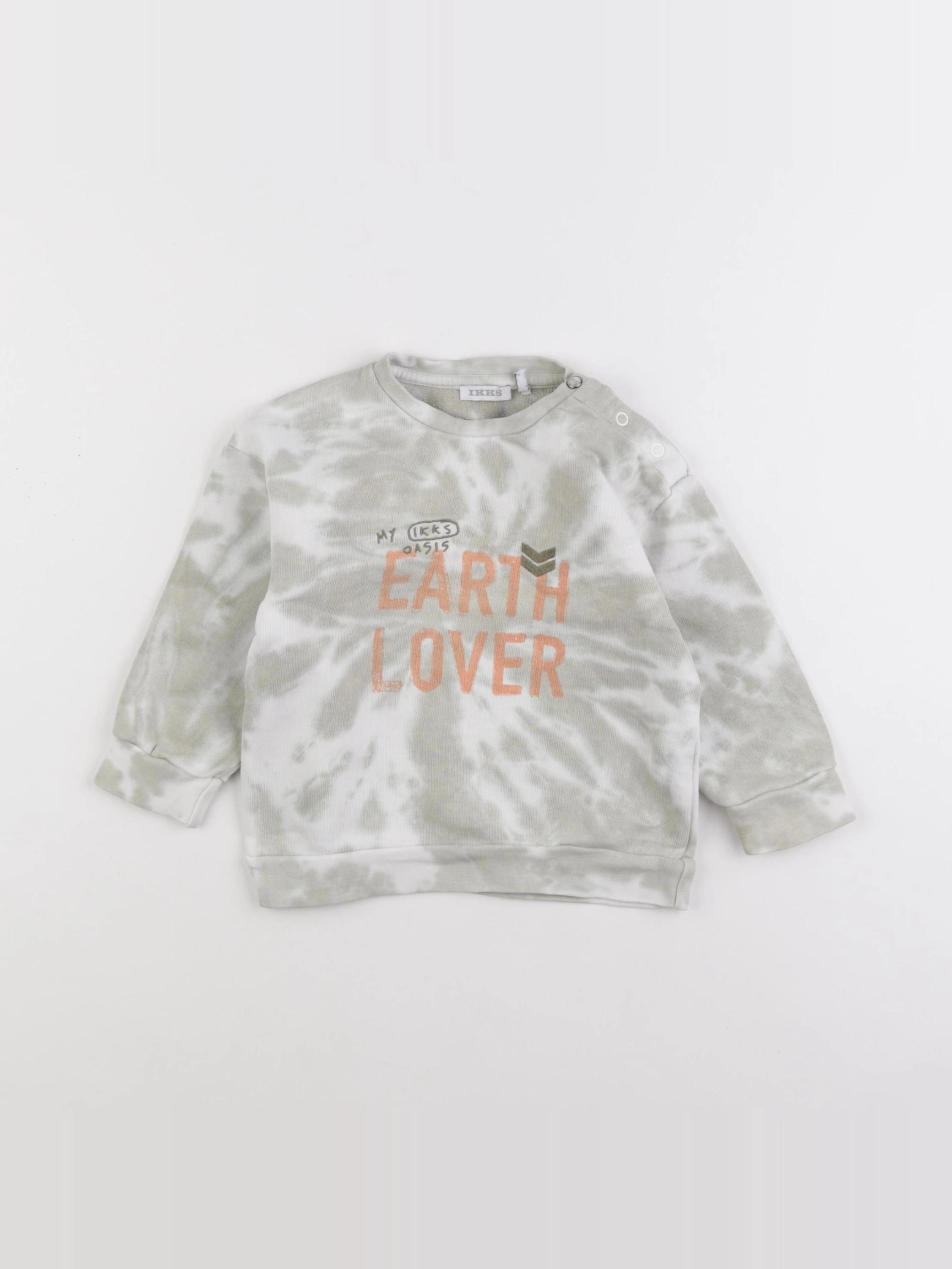 IKKS - sweat blanc, vert - 18 mois