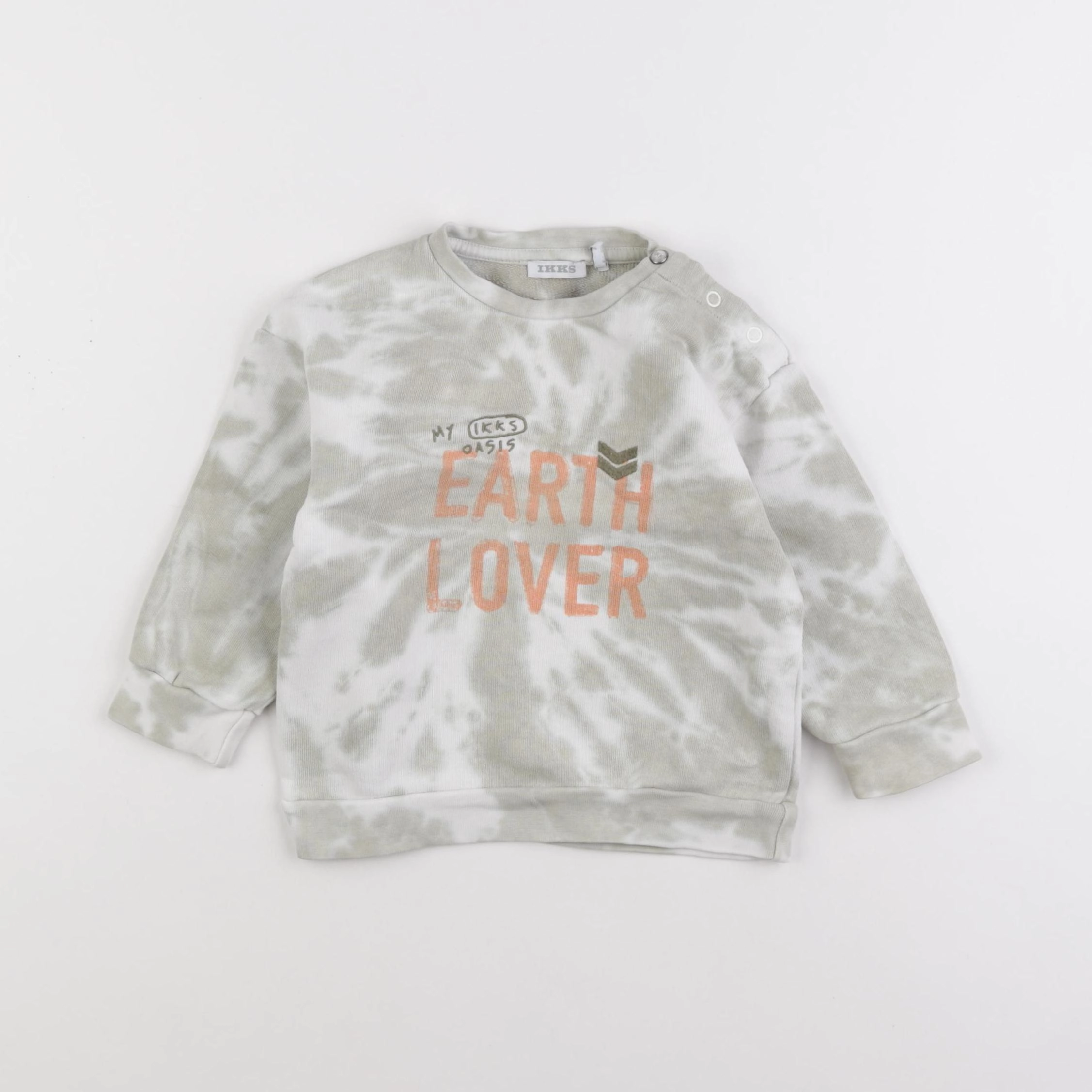 IKKS - sweat blanc, vert - 18 mois