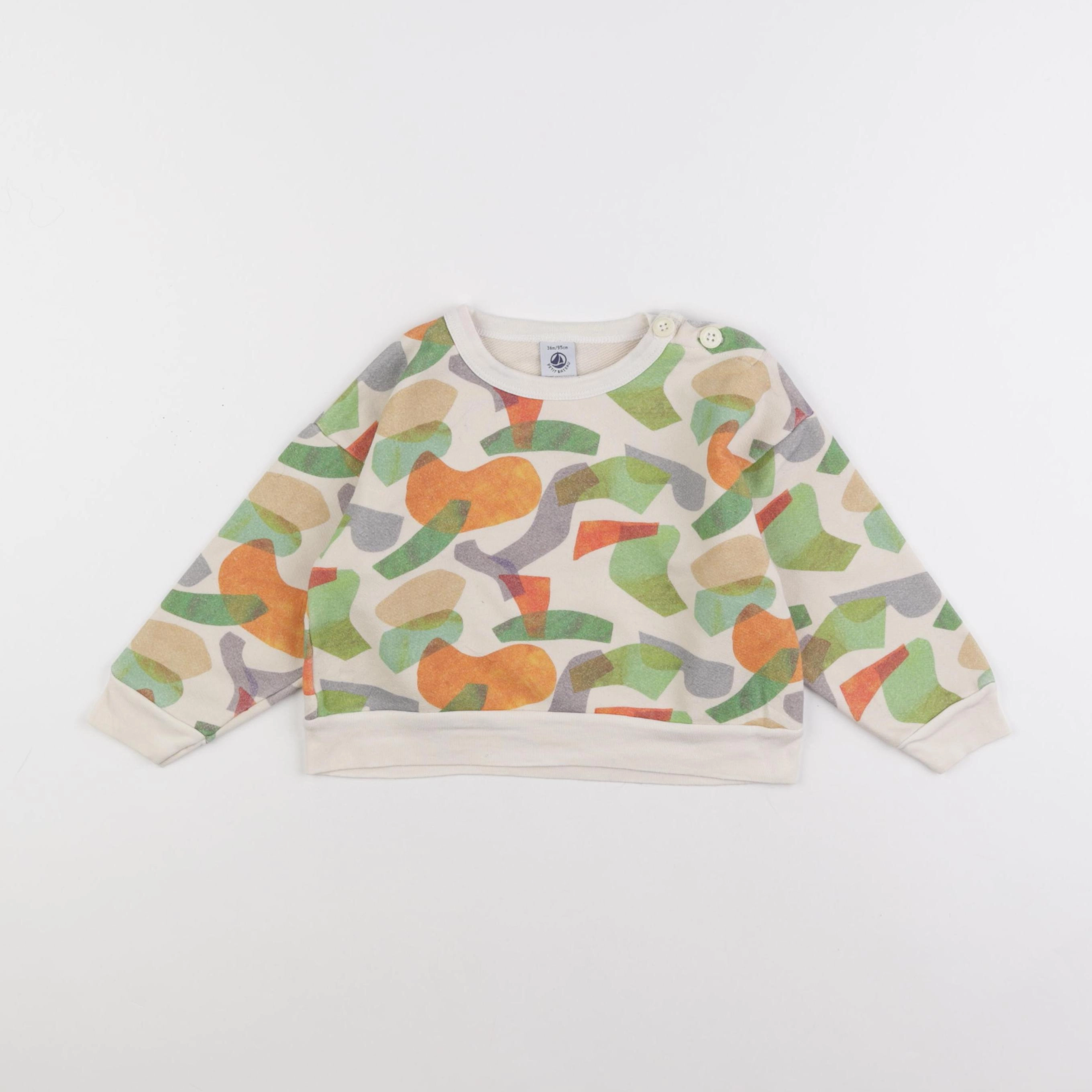 Petit Bateau - sweat multicolore - 36 mois