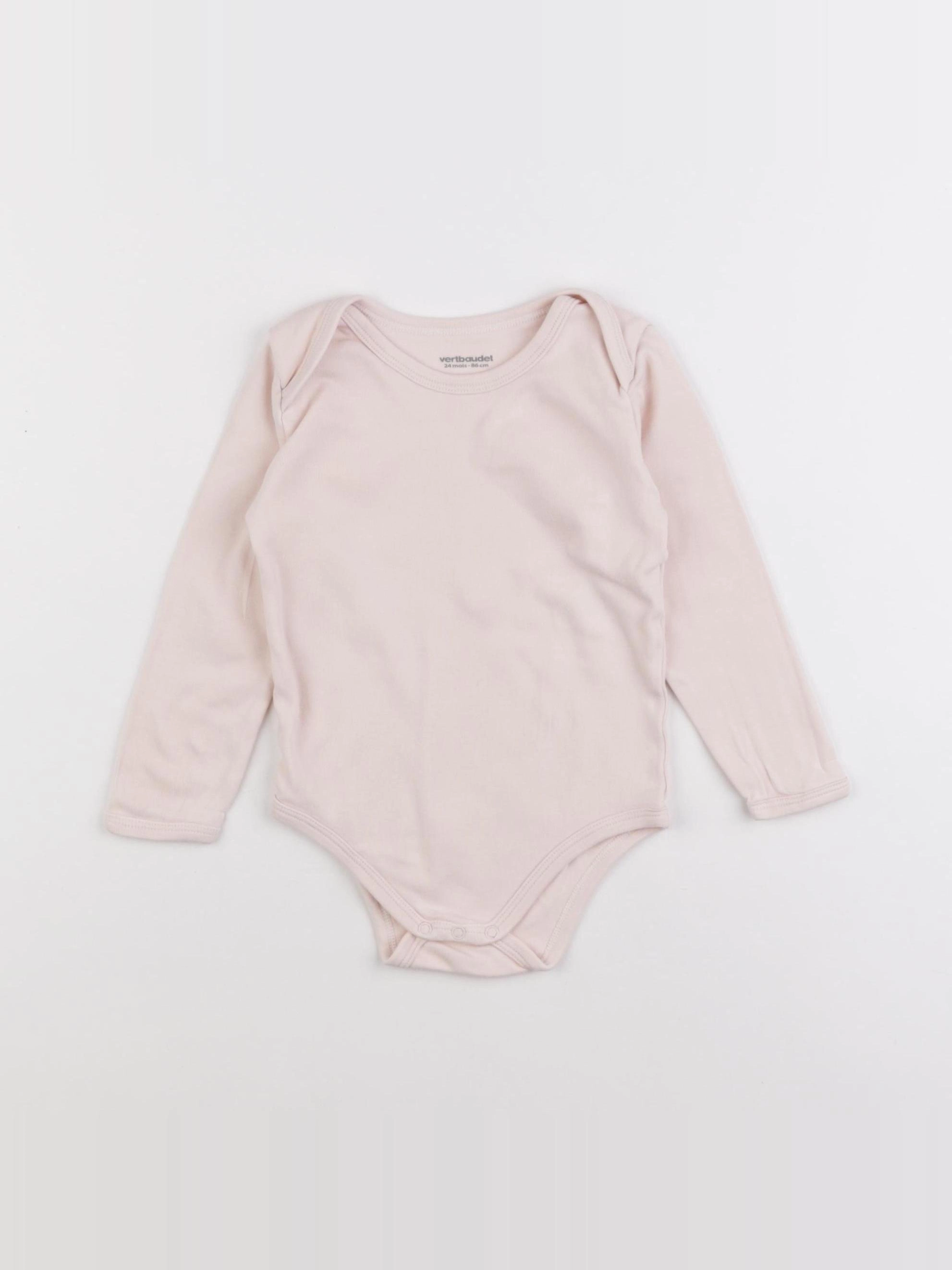 Vertbaudet - body rose - 24 mois