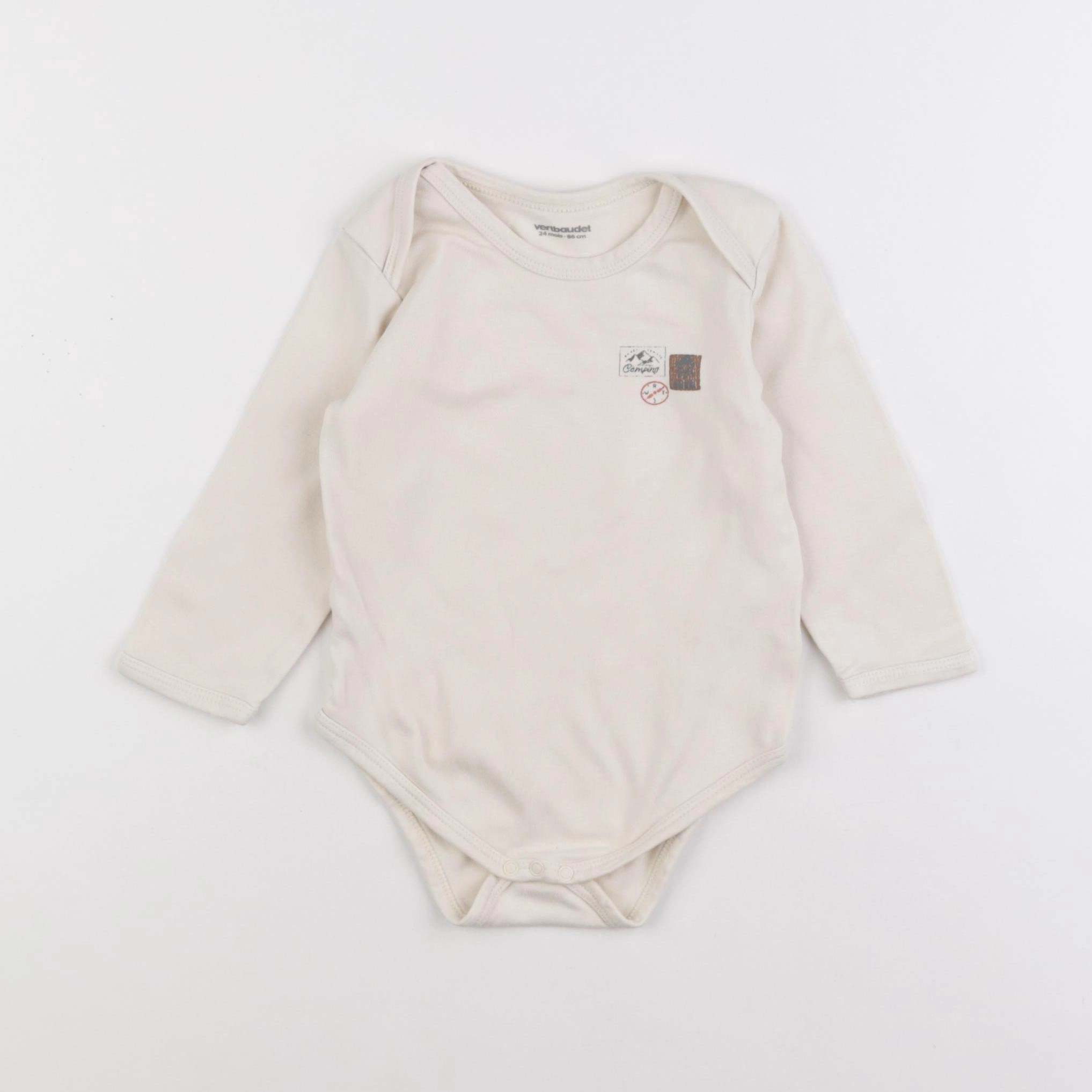 Vertbaudet - body beige - 24 mois
