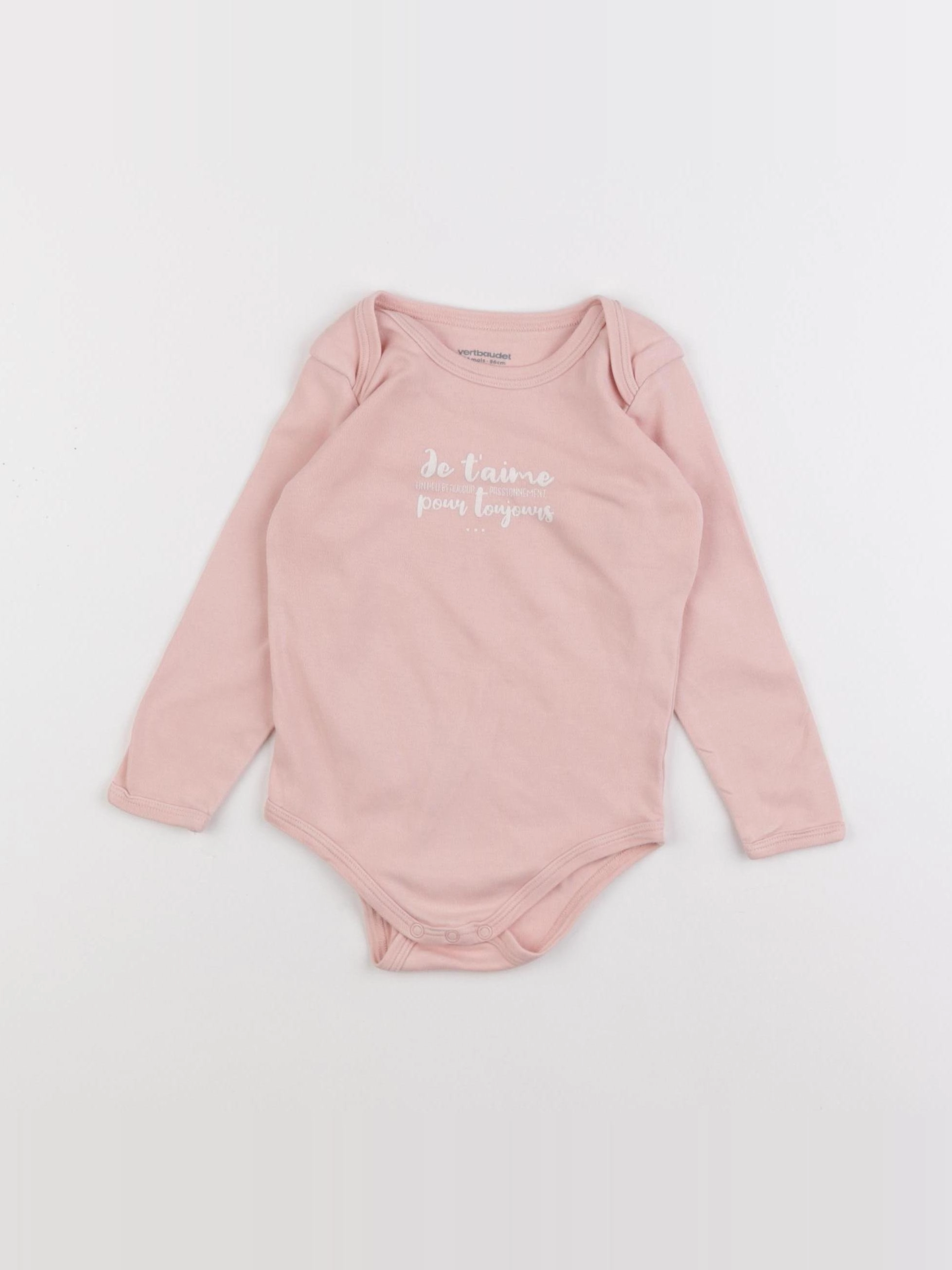 Vertbaudet - body rose - 24 mois