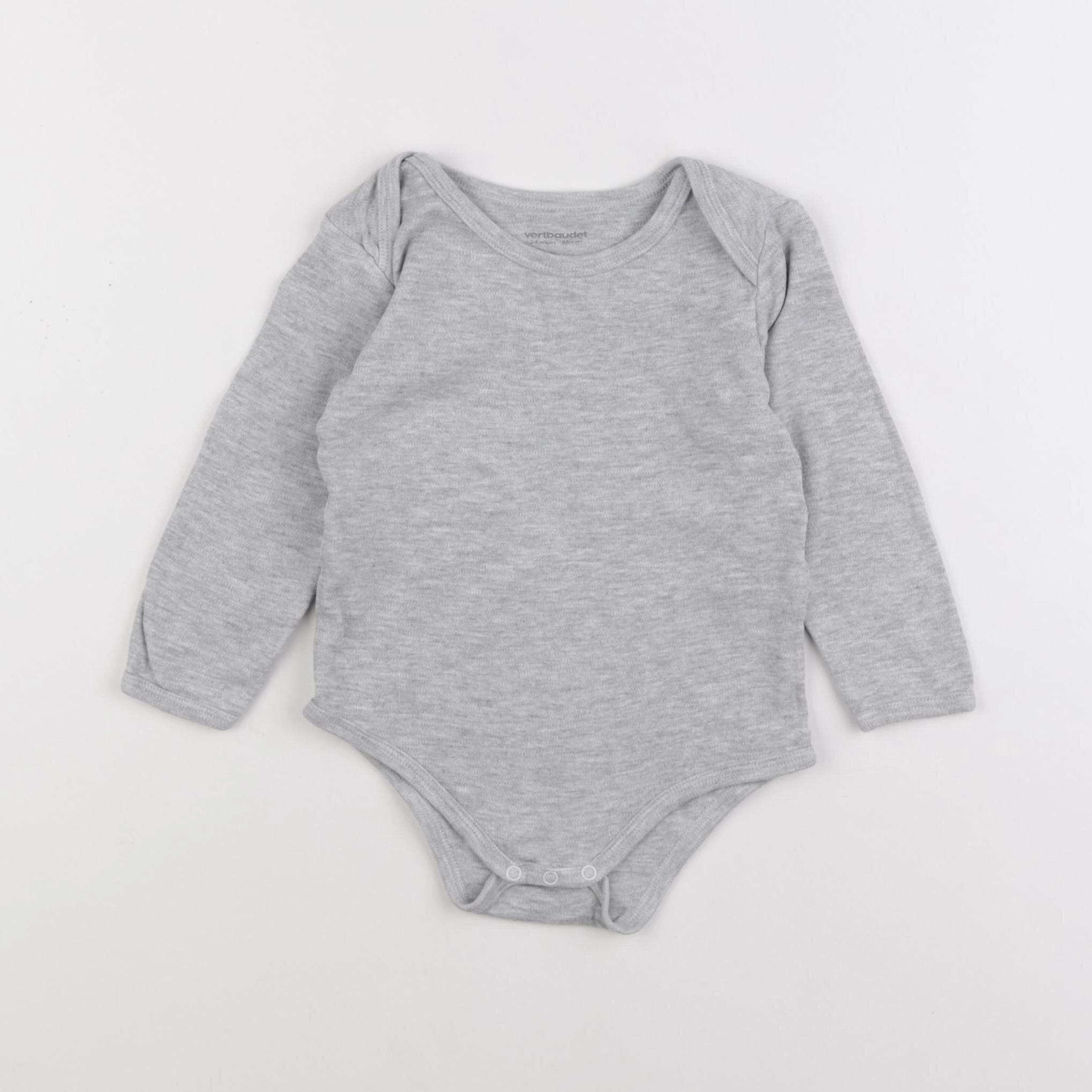 Vertbaudet - body gris - 24 mois