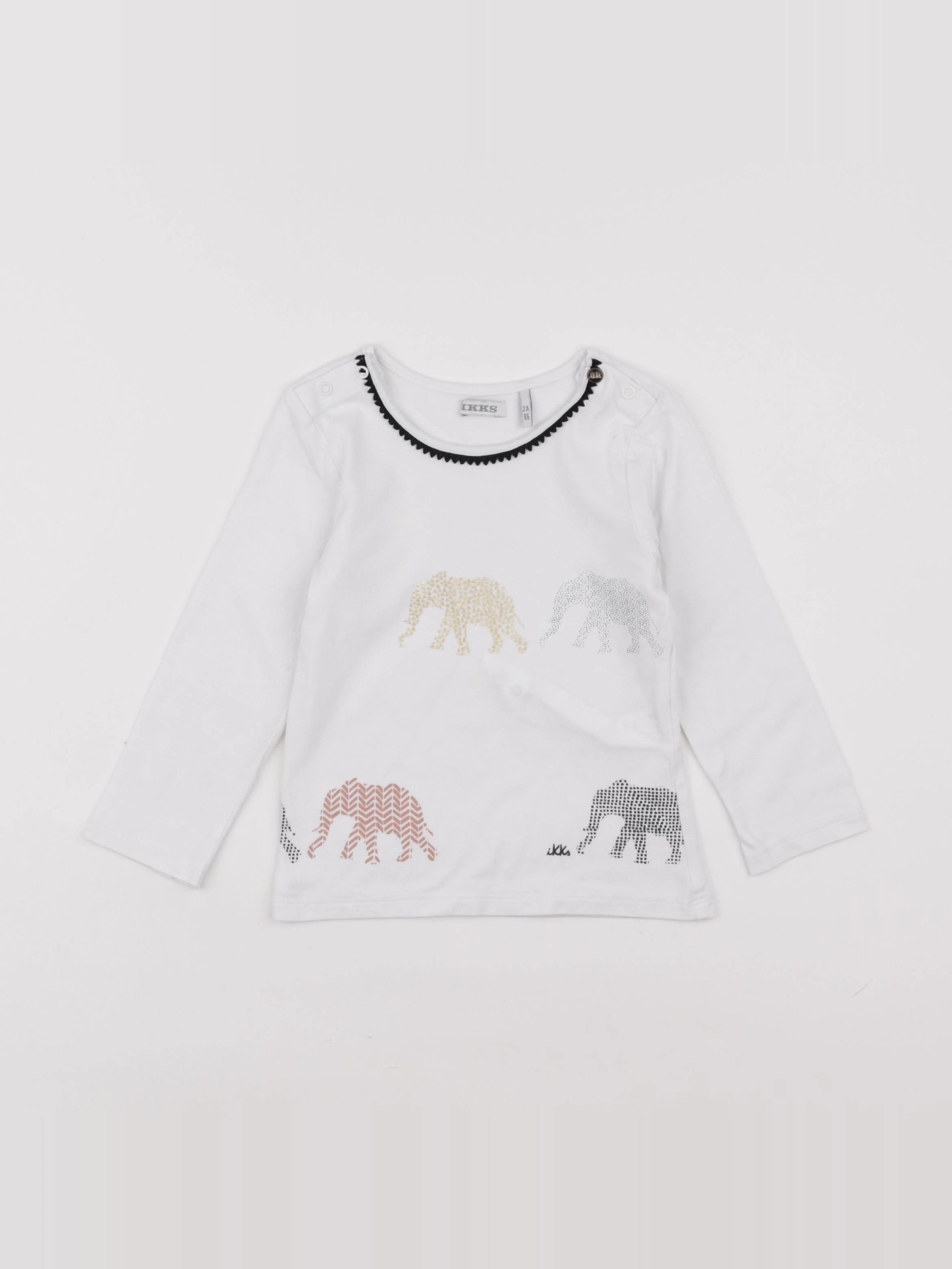 IKKS - tee-shirt blanc - 2 ans