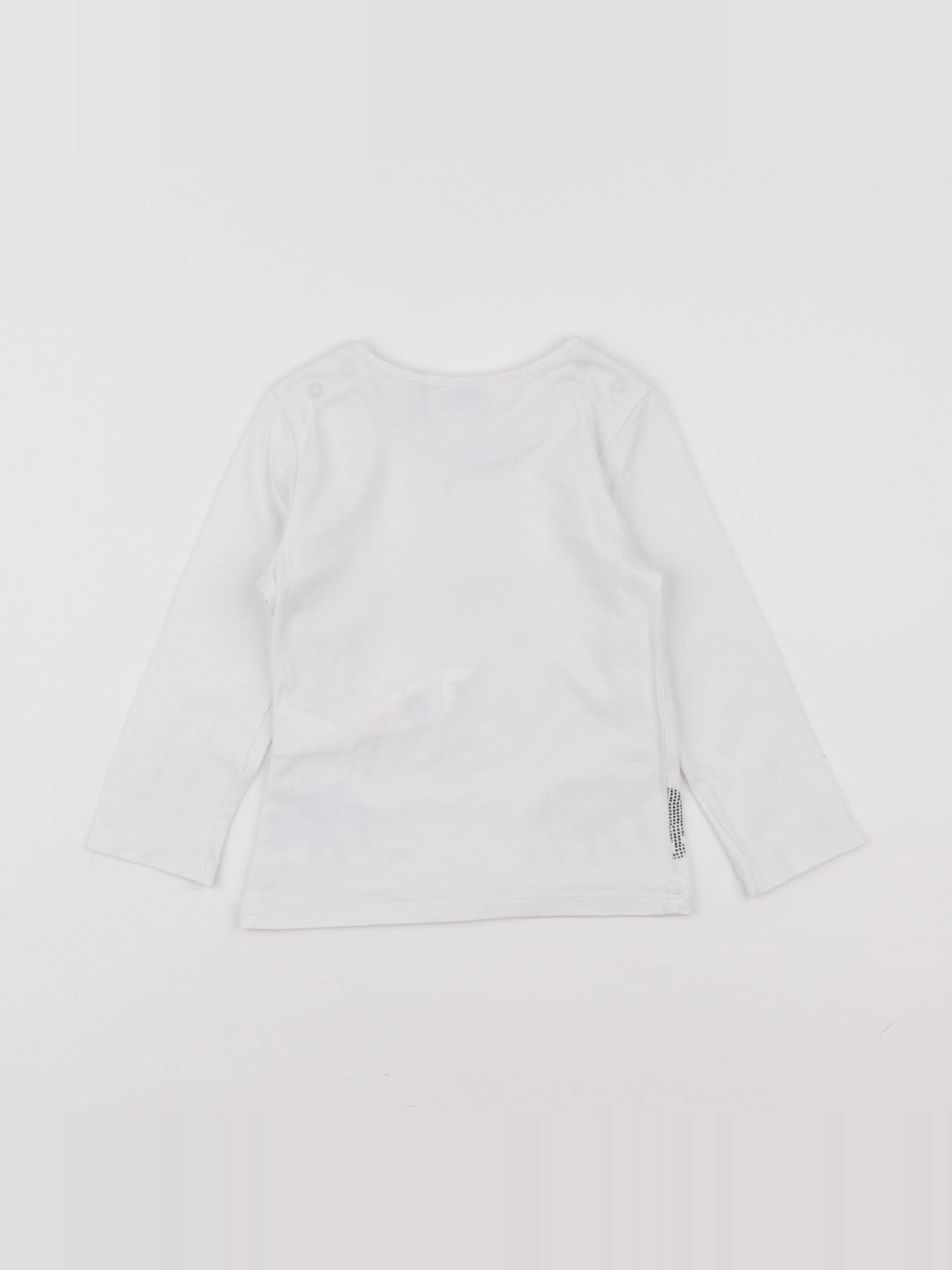 IKKS - tee-shirt blanc - 2 ans