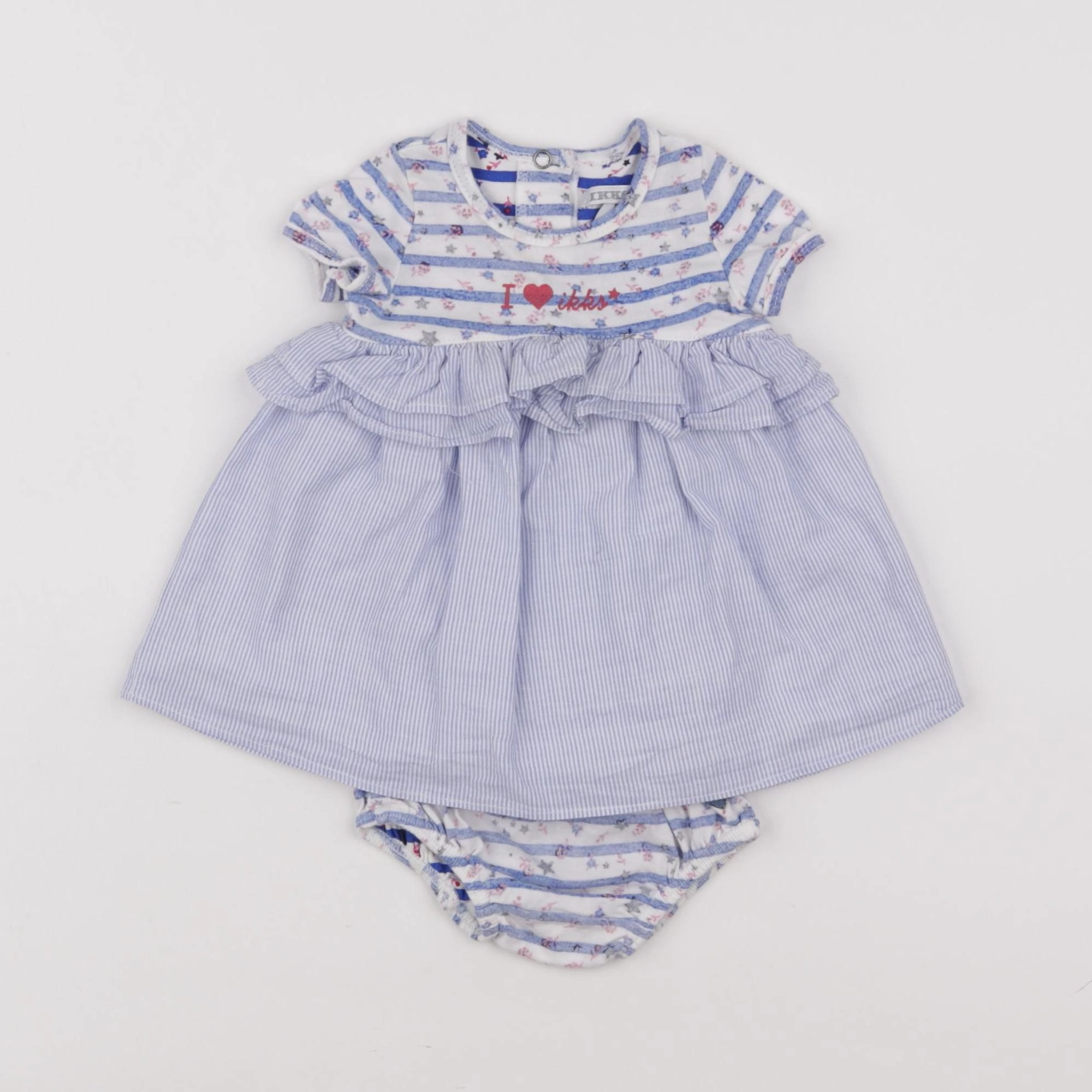 IKKS - robe bleu - 3 mois