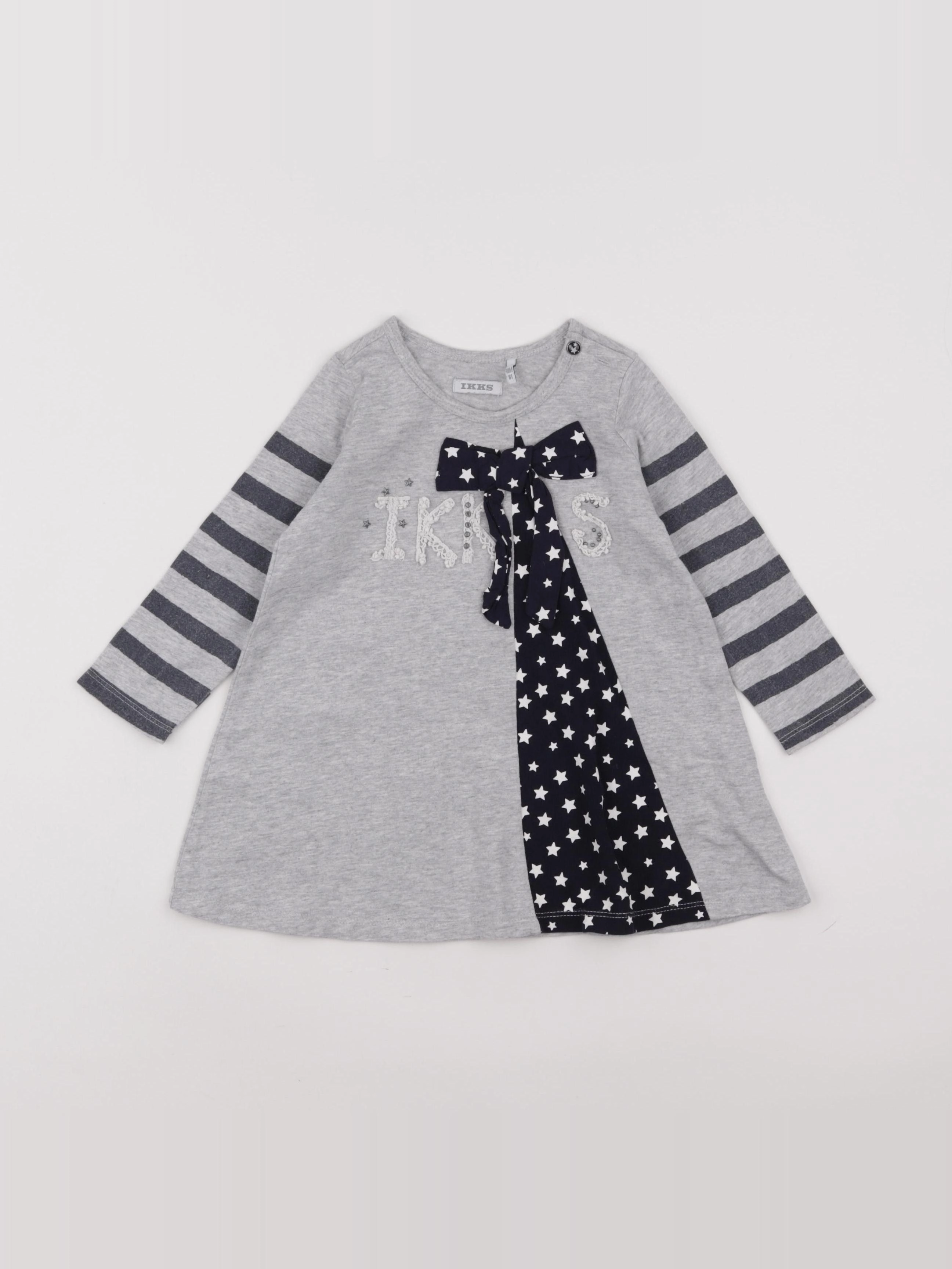 IKKS - robe gris - 18 mois