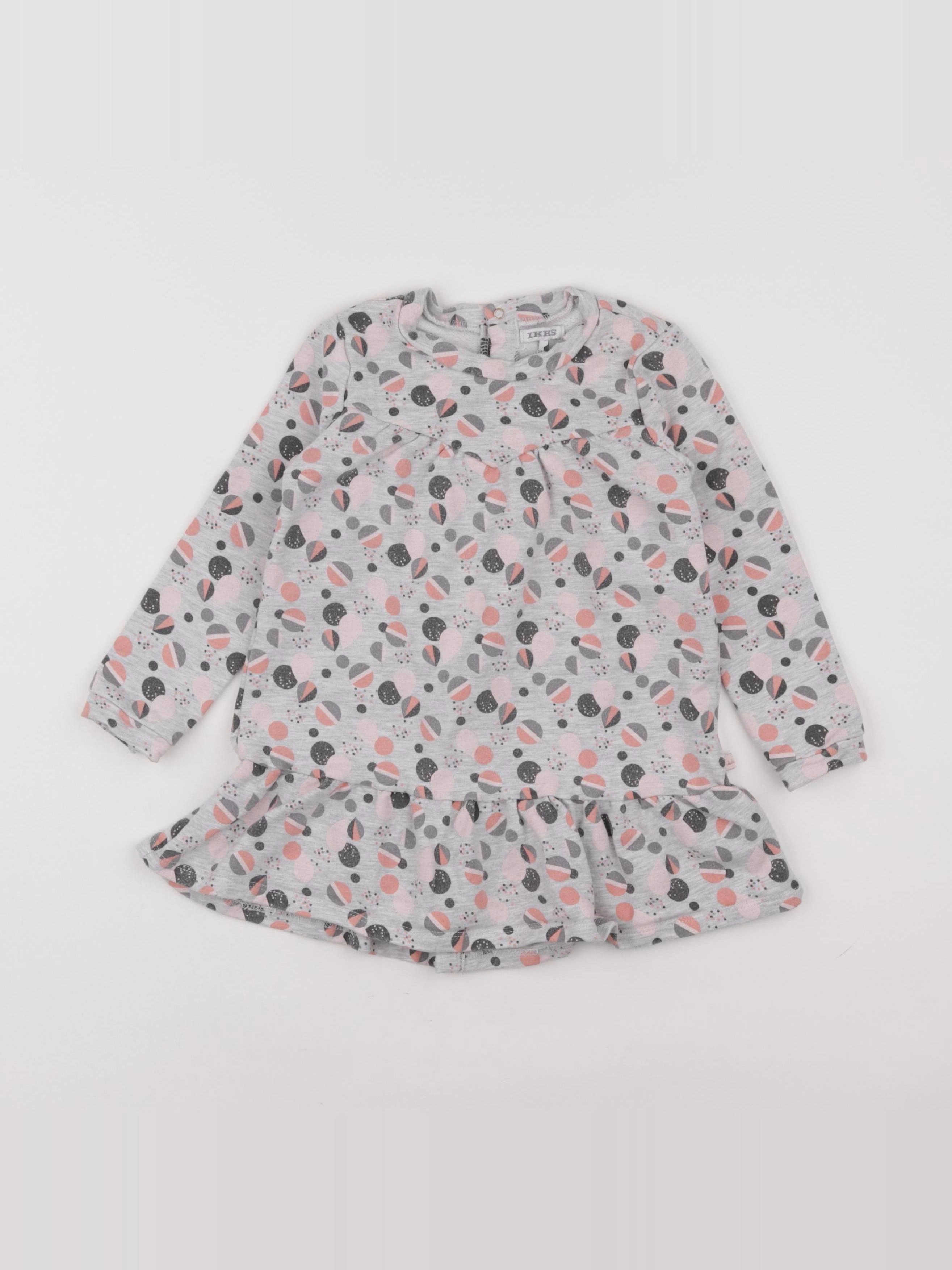 IKKS - robe gris - 3 ans