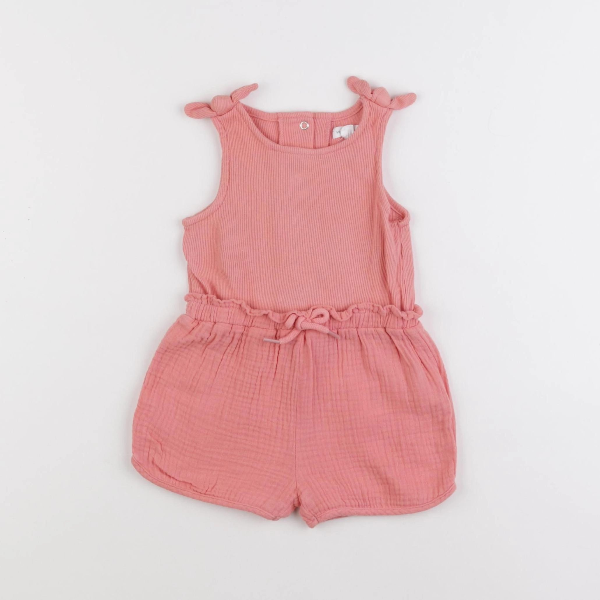Vertbaudet - combinaison rose - 9 mois