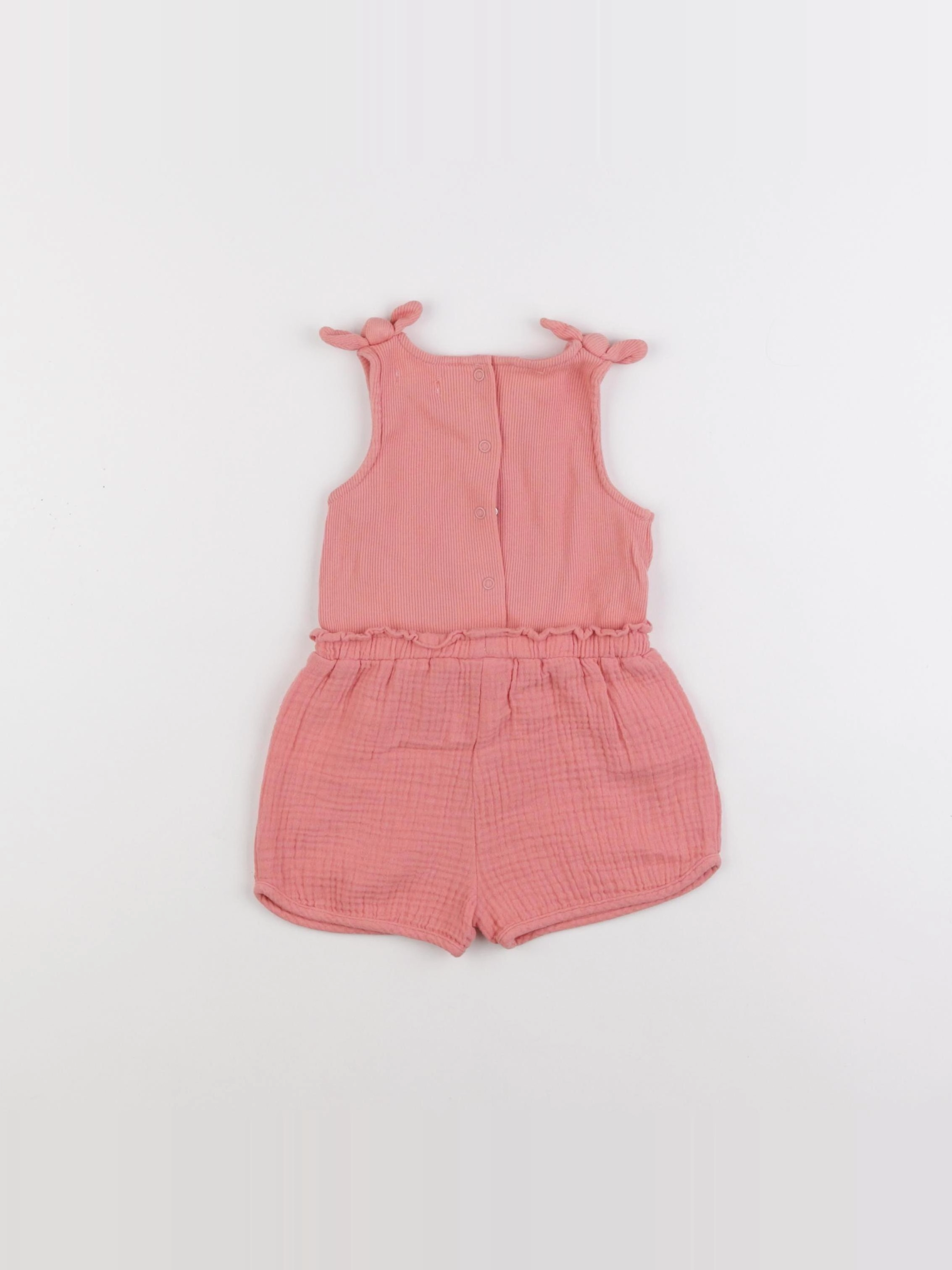 Vertbaudet - combinaison rose - 9 mois