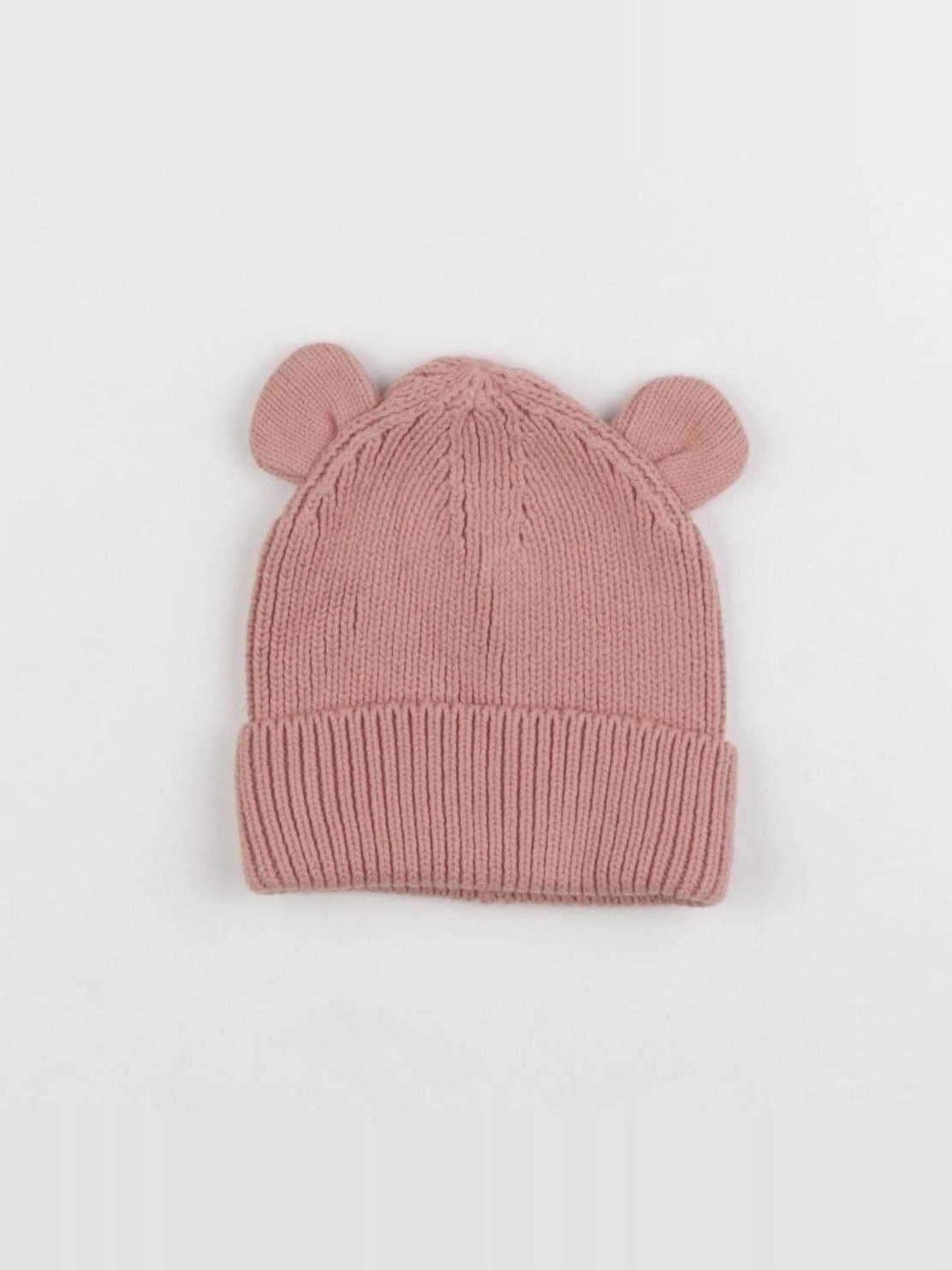 H&M - bonnet rose - 3/6 mois