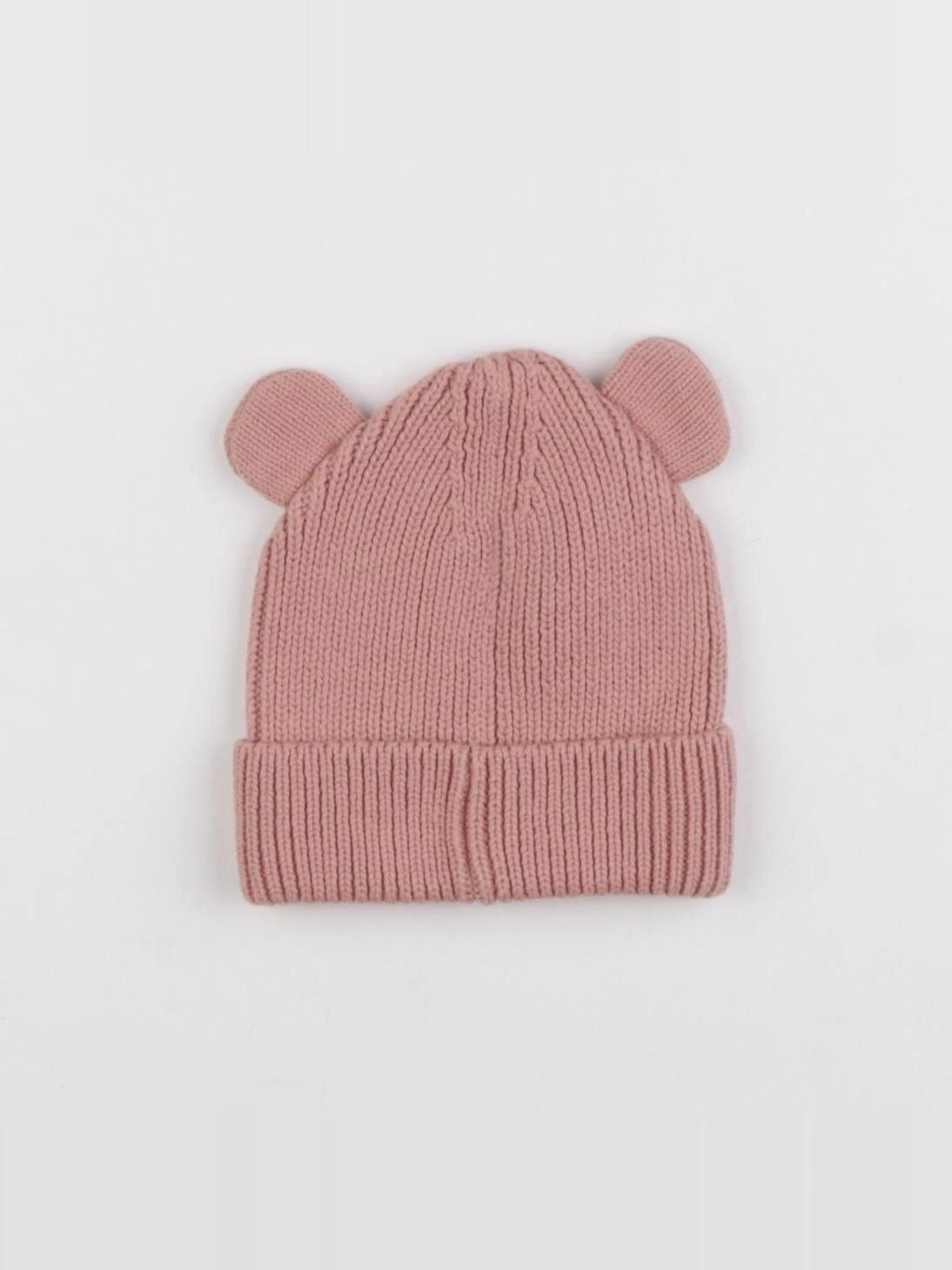 H&M - bonnet rose - 3/6 mois