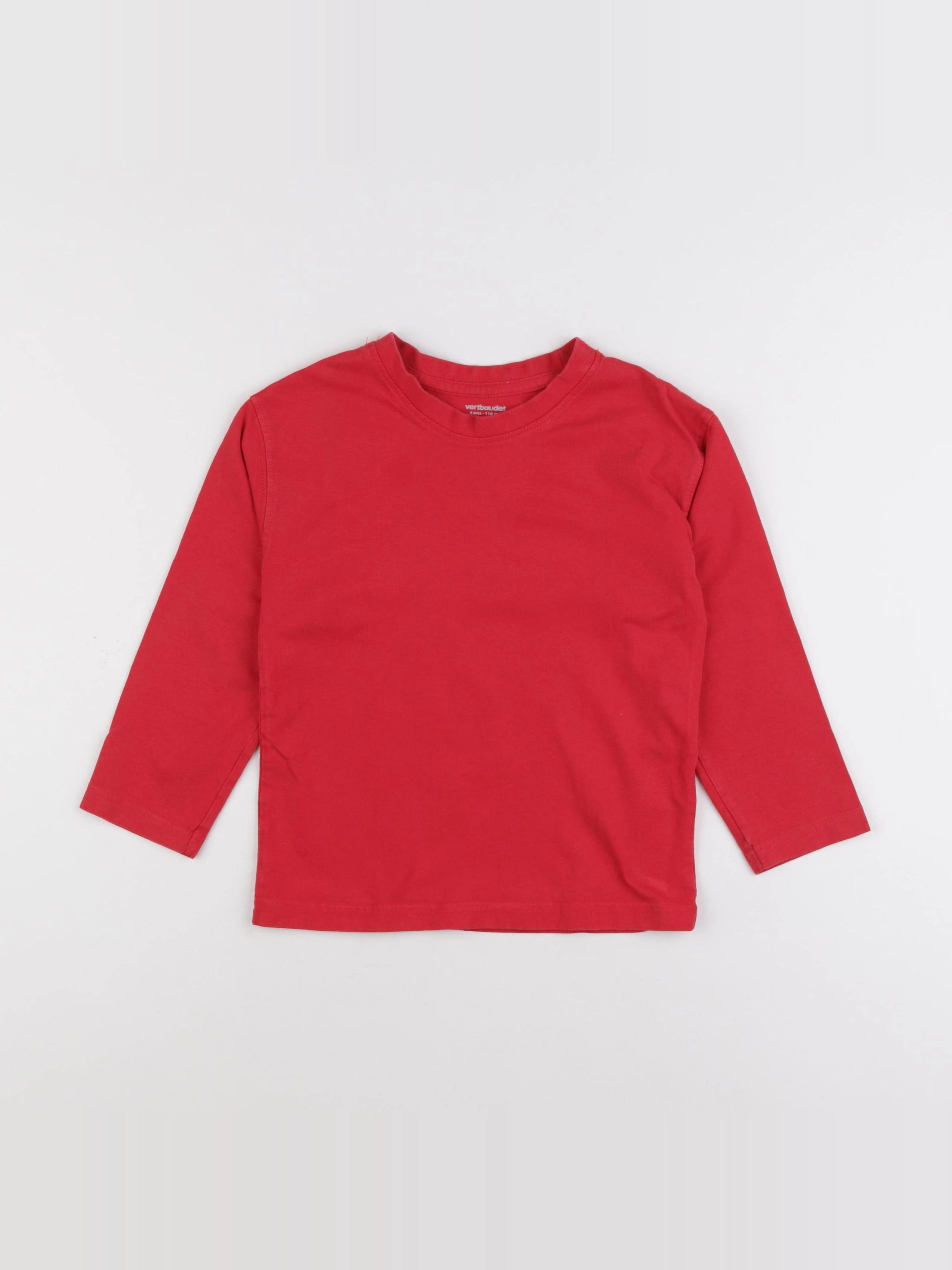 Vertbaudet - tee-shirt rouge - 6 ans
