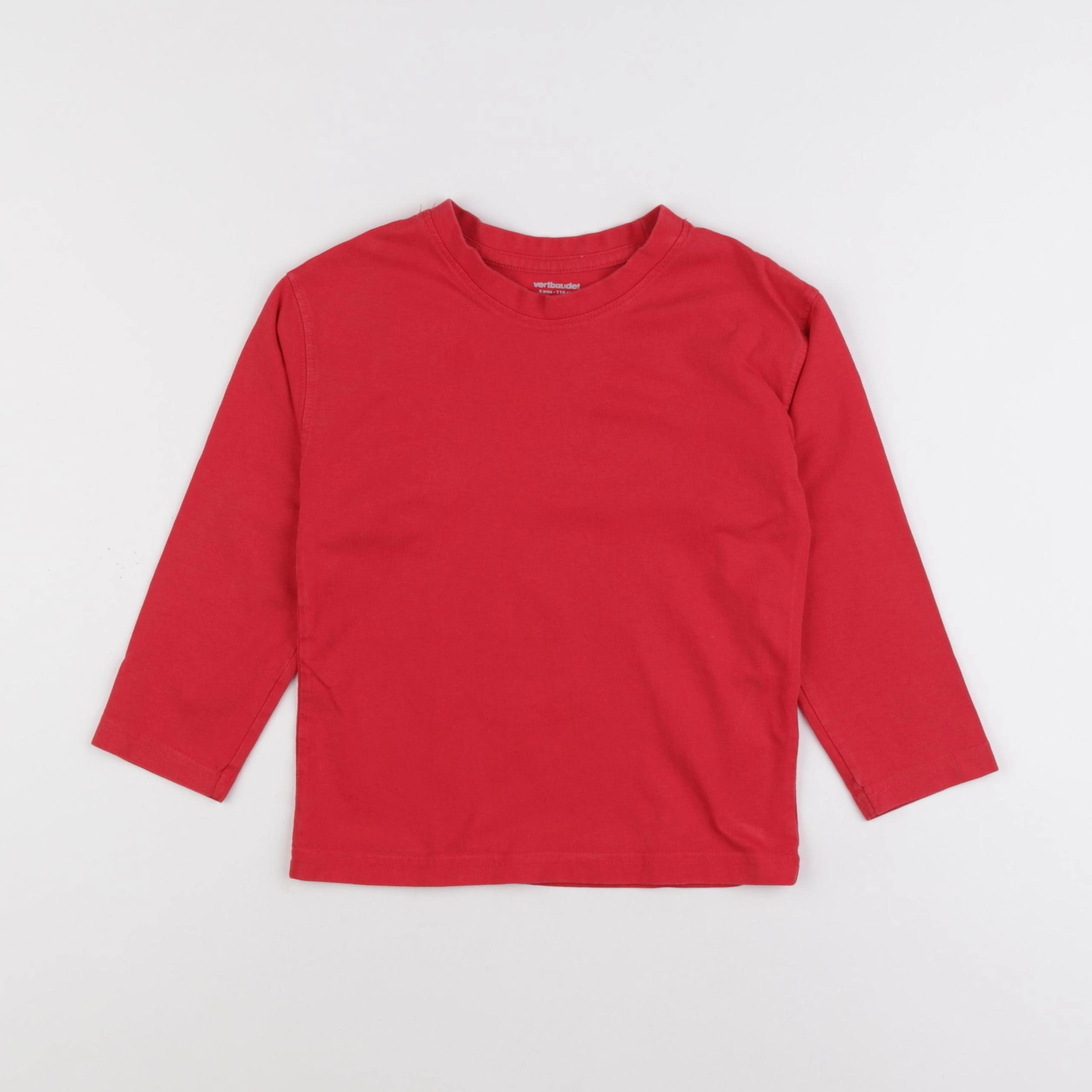 Vertbaudet - tee-shirt rouge - 6 ans