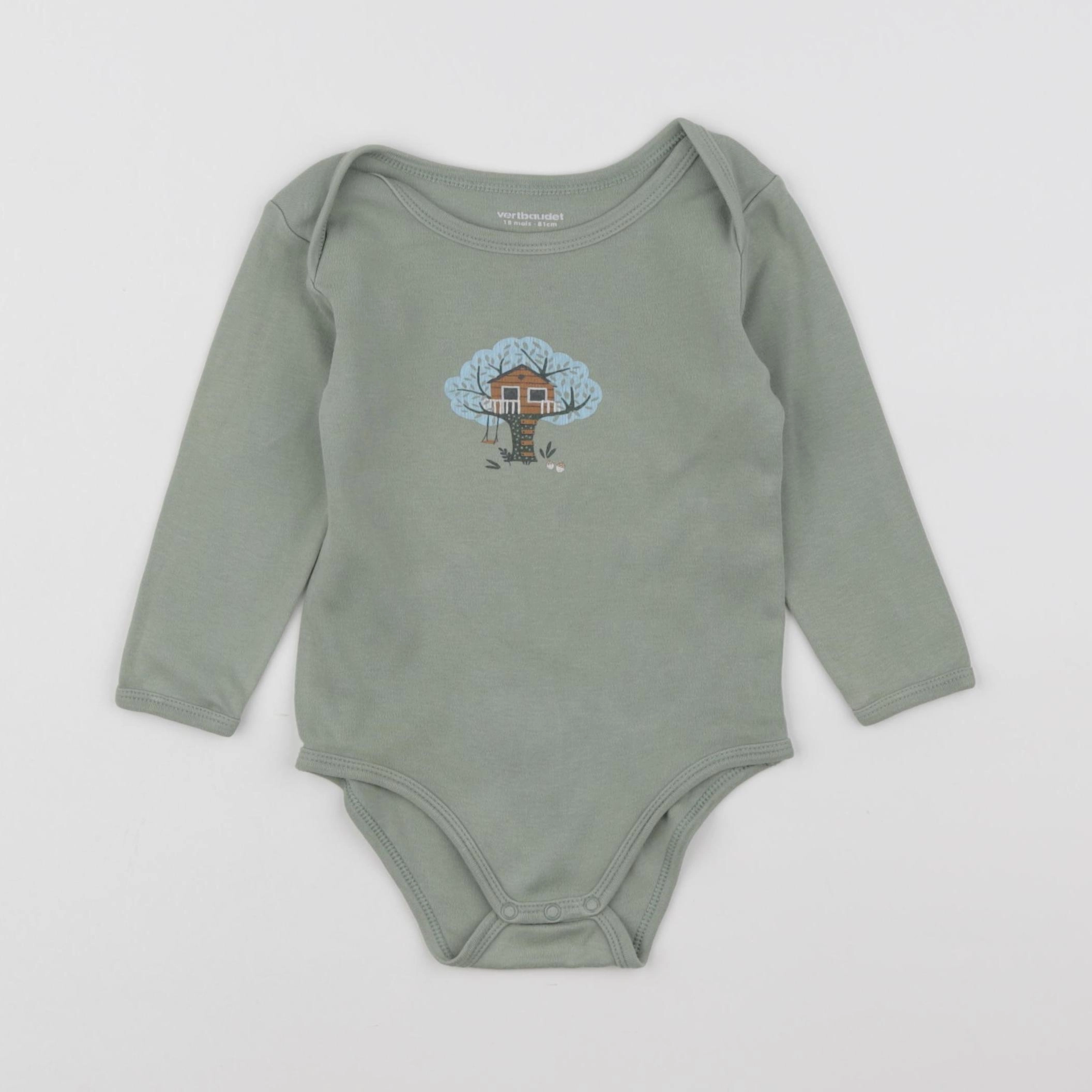 Vertbaudet - body vert - 18 mois