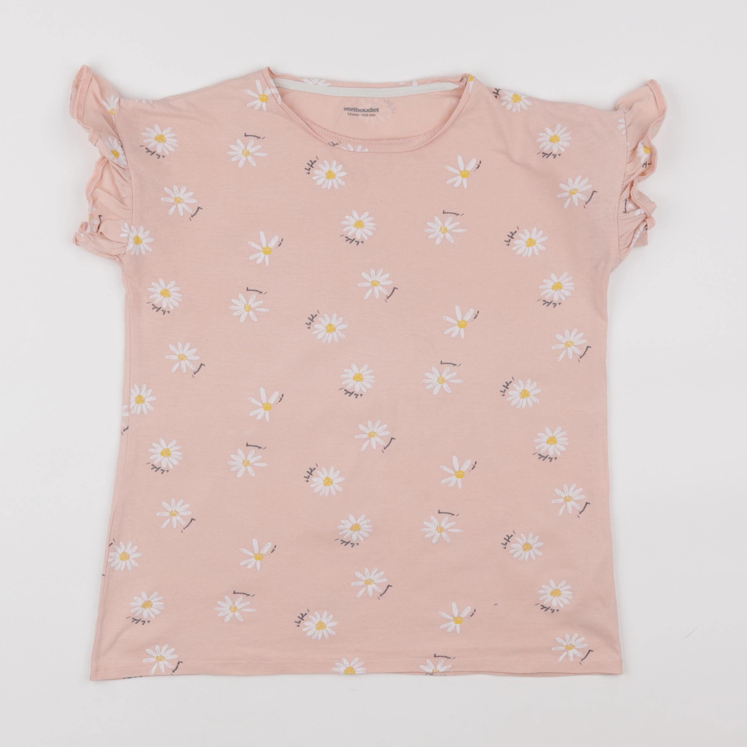 Vertbaudet - tee-shirt rose - 12 ans