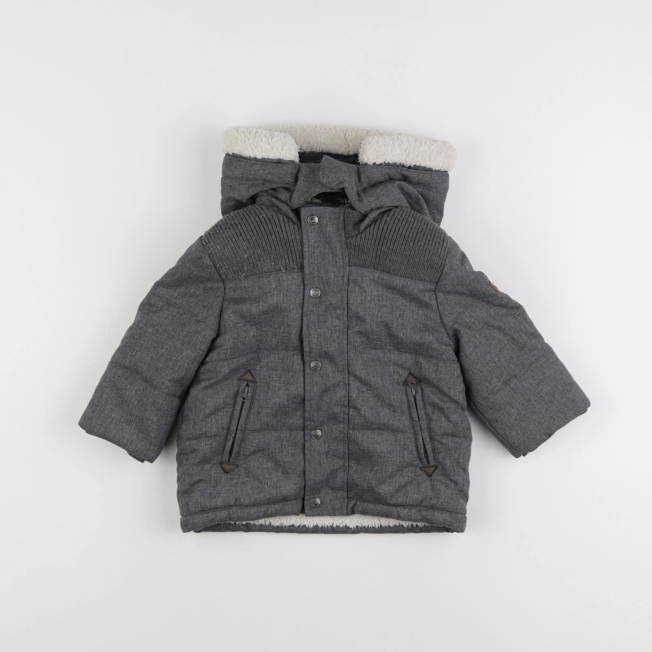 Natalys - parka gris - 18 mois