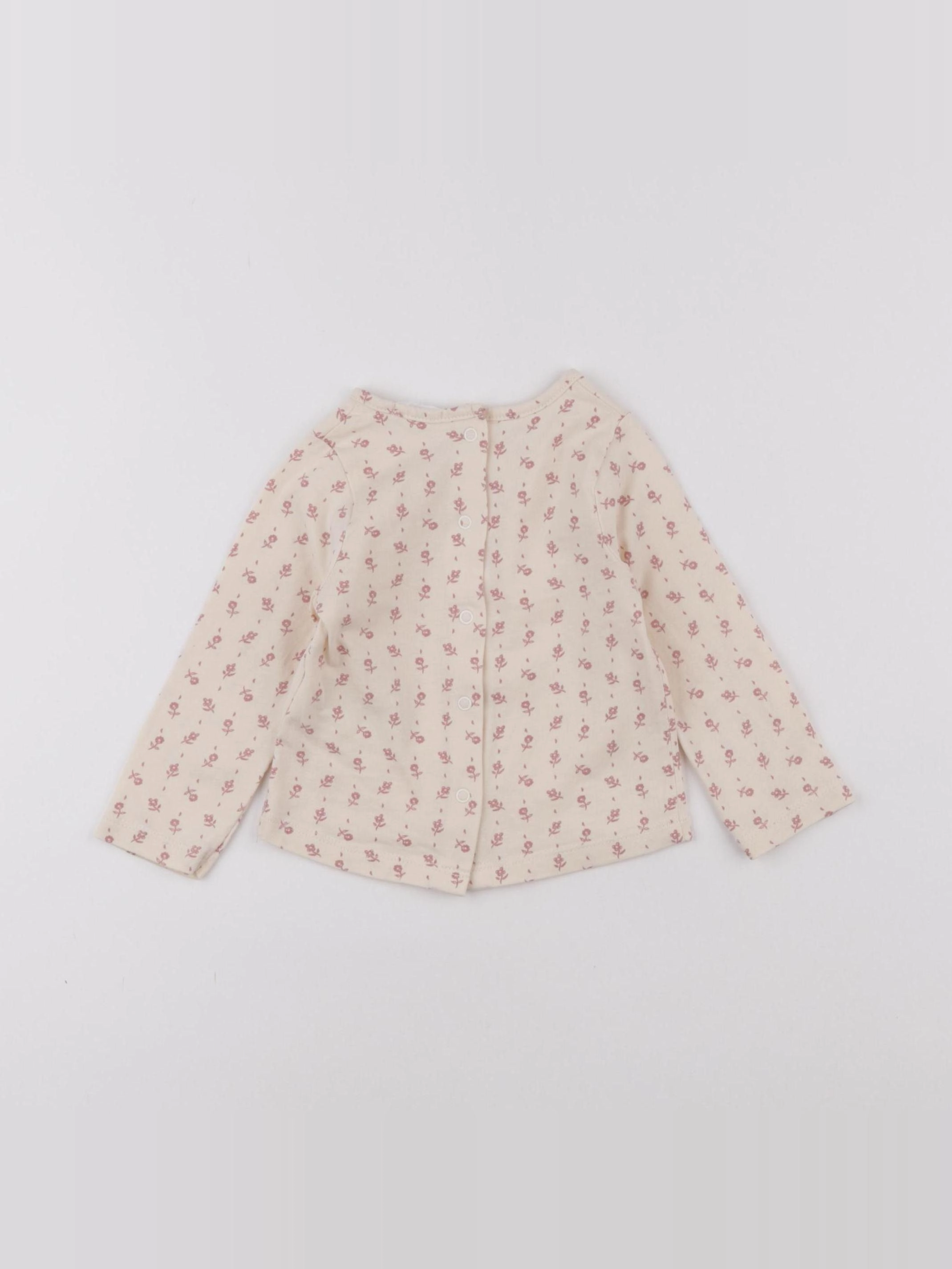 Vertbaudet - tee-shirt beige - 9 mois