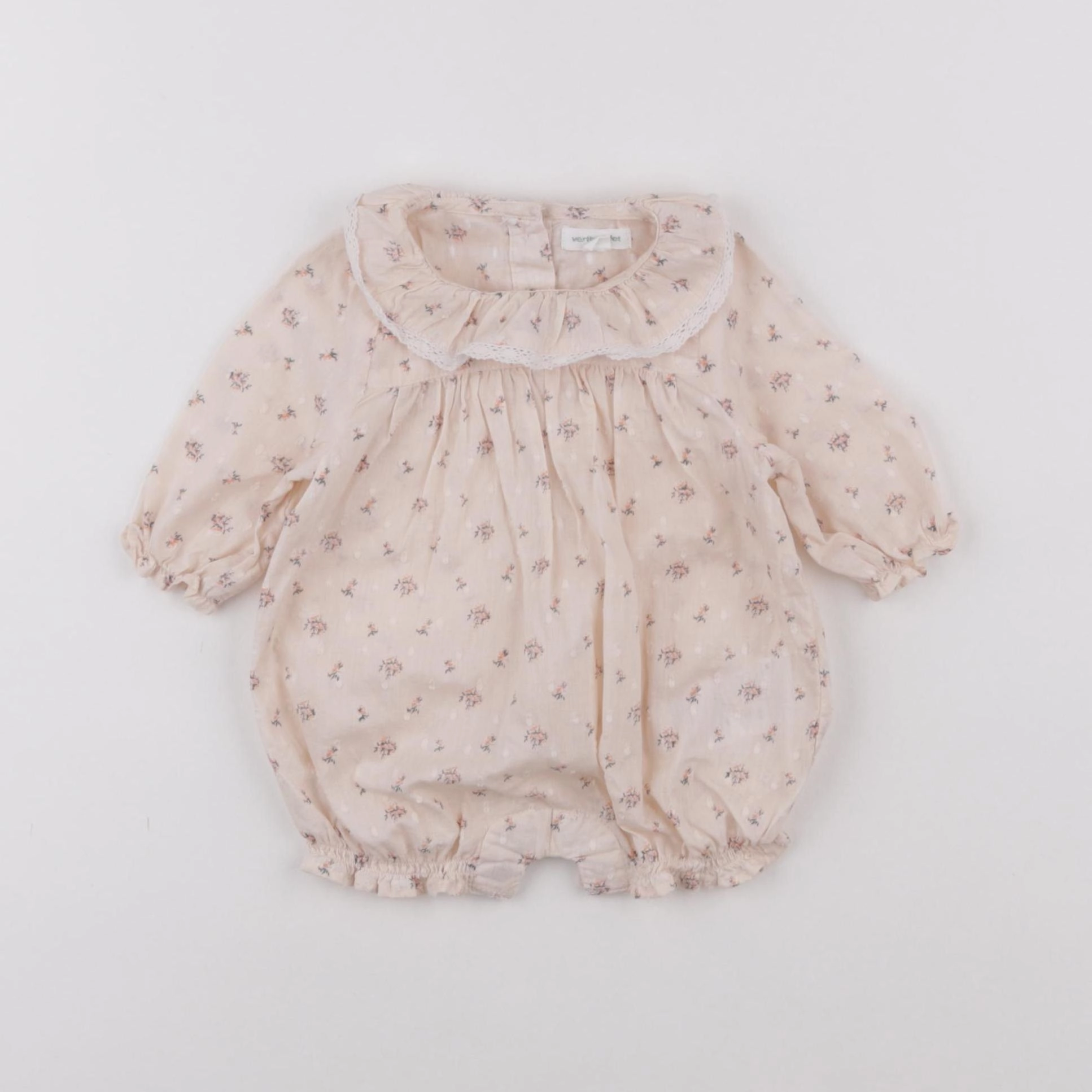 Vertbaudet - combinaison beige - 1 mois