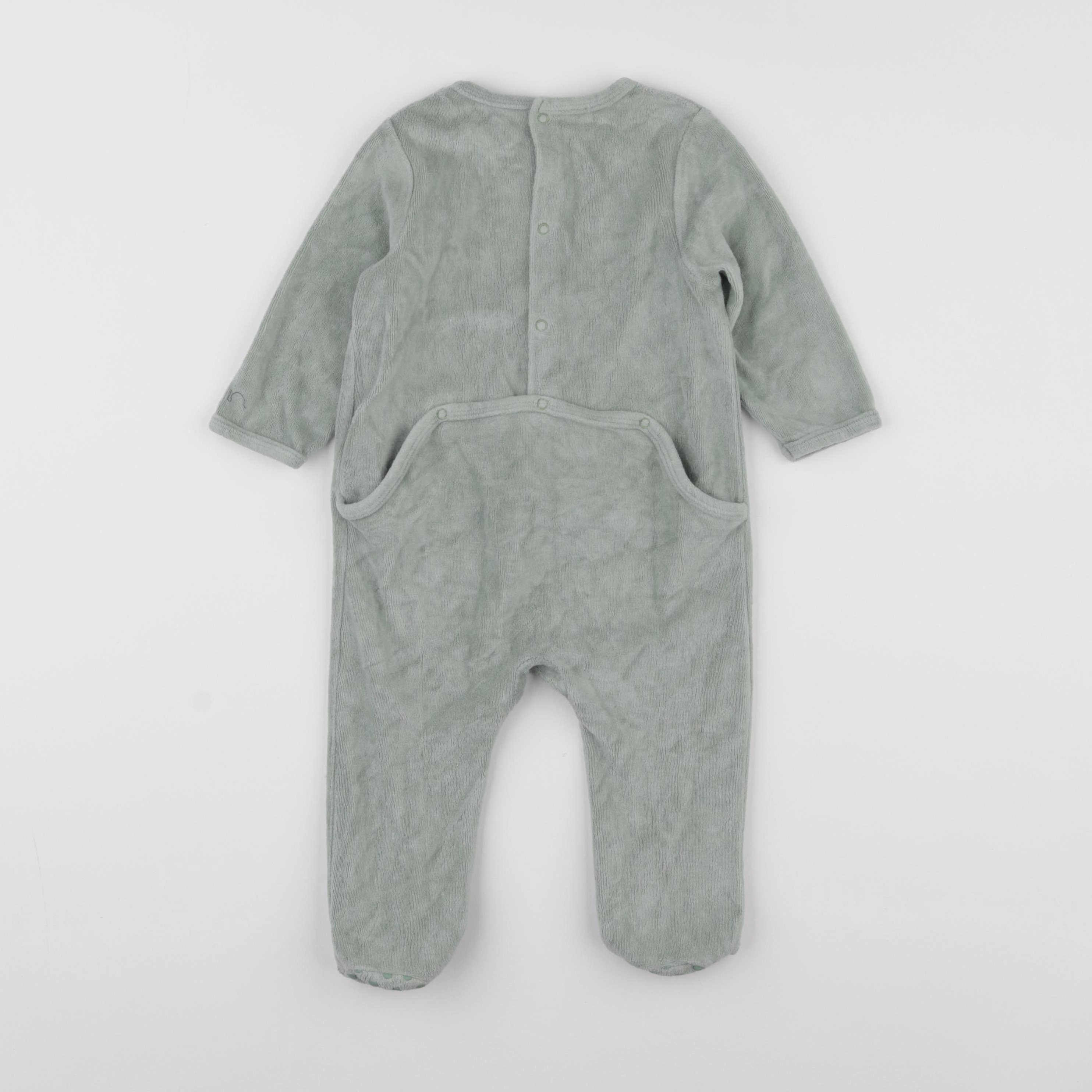 Vertbaudet - pyjama velours vert - 12 mois